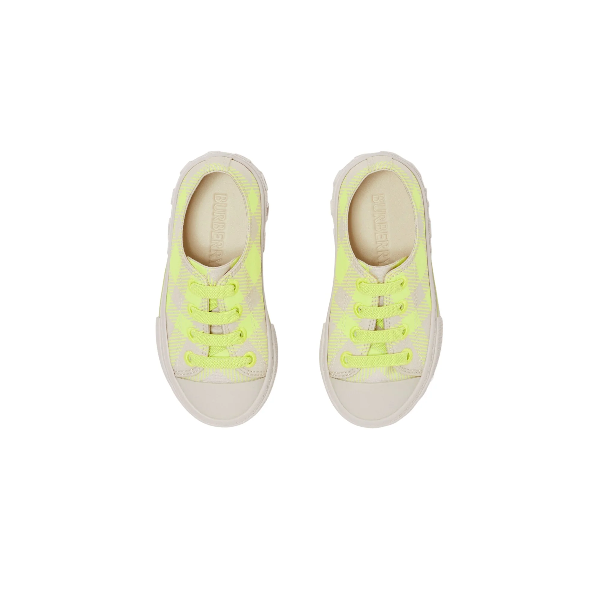 Check Cotton Sneakers - Vivid Lime IP Check - Image 4