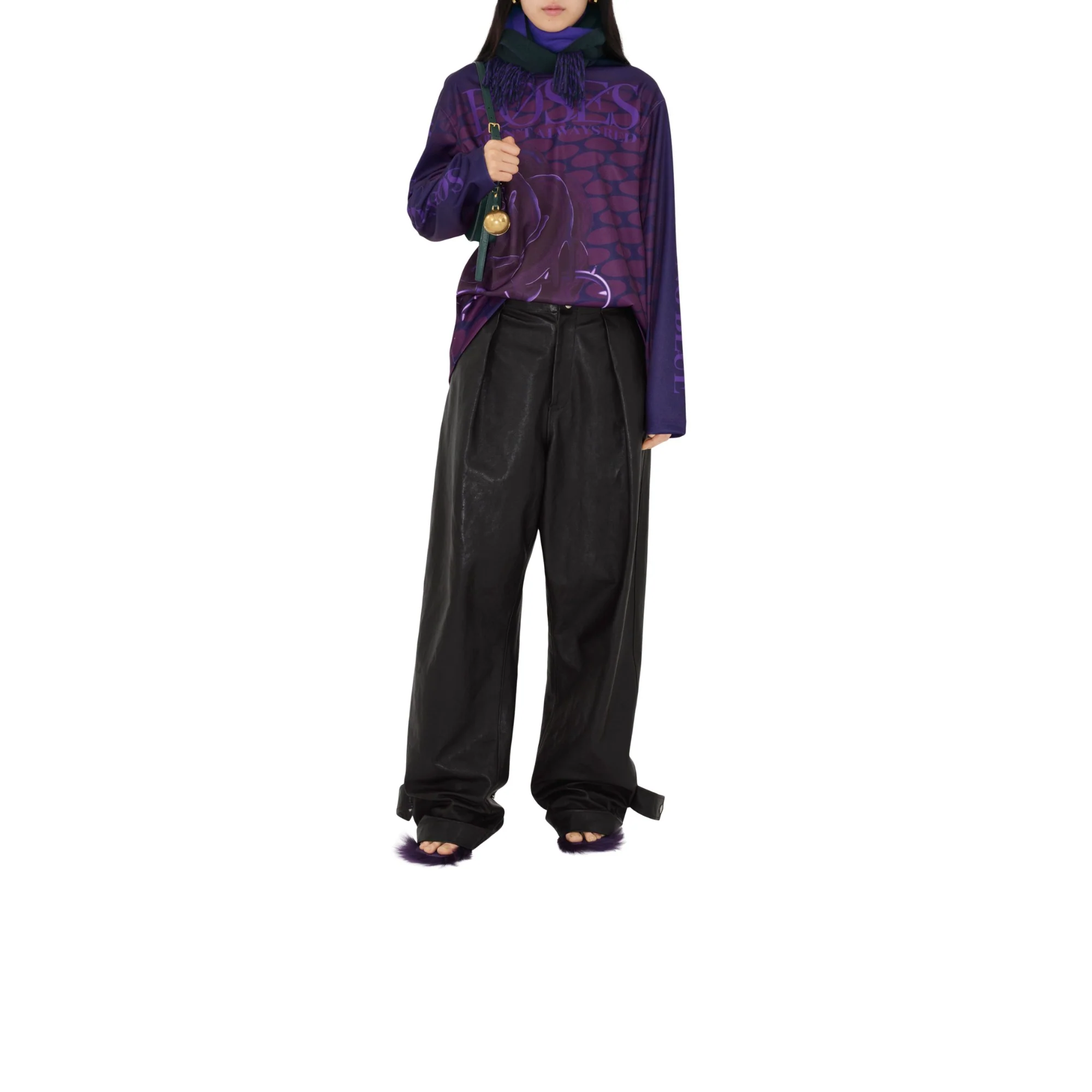 EKD Cashmere Reversible Scarf - Vine/Royal - Image 5