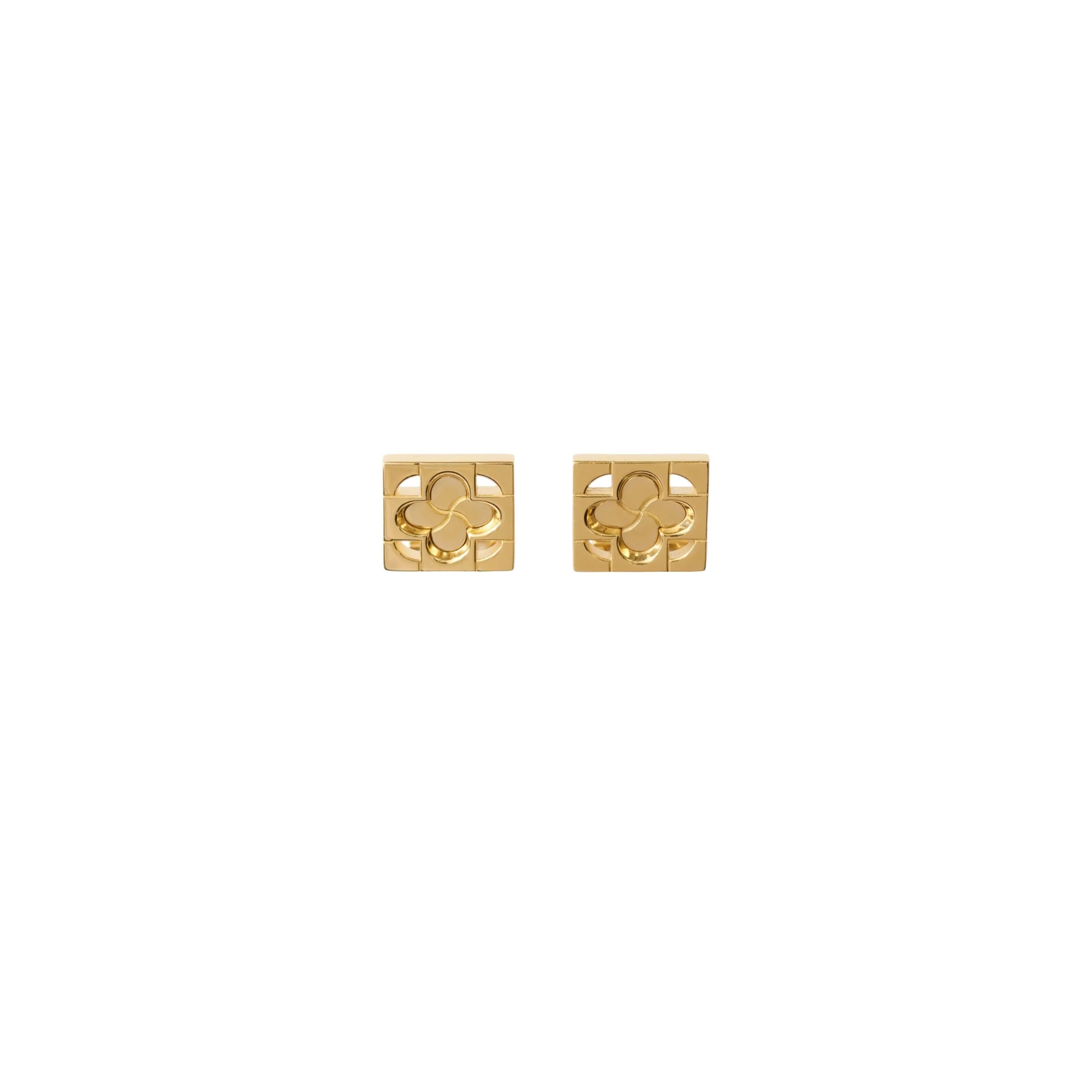 Rose Monogram Cufflinks - Gold - Image 3