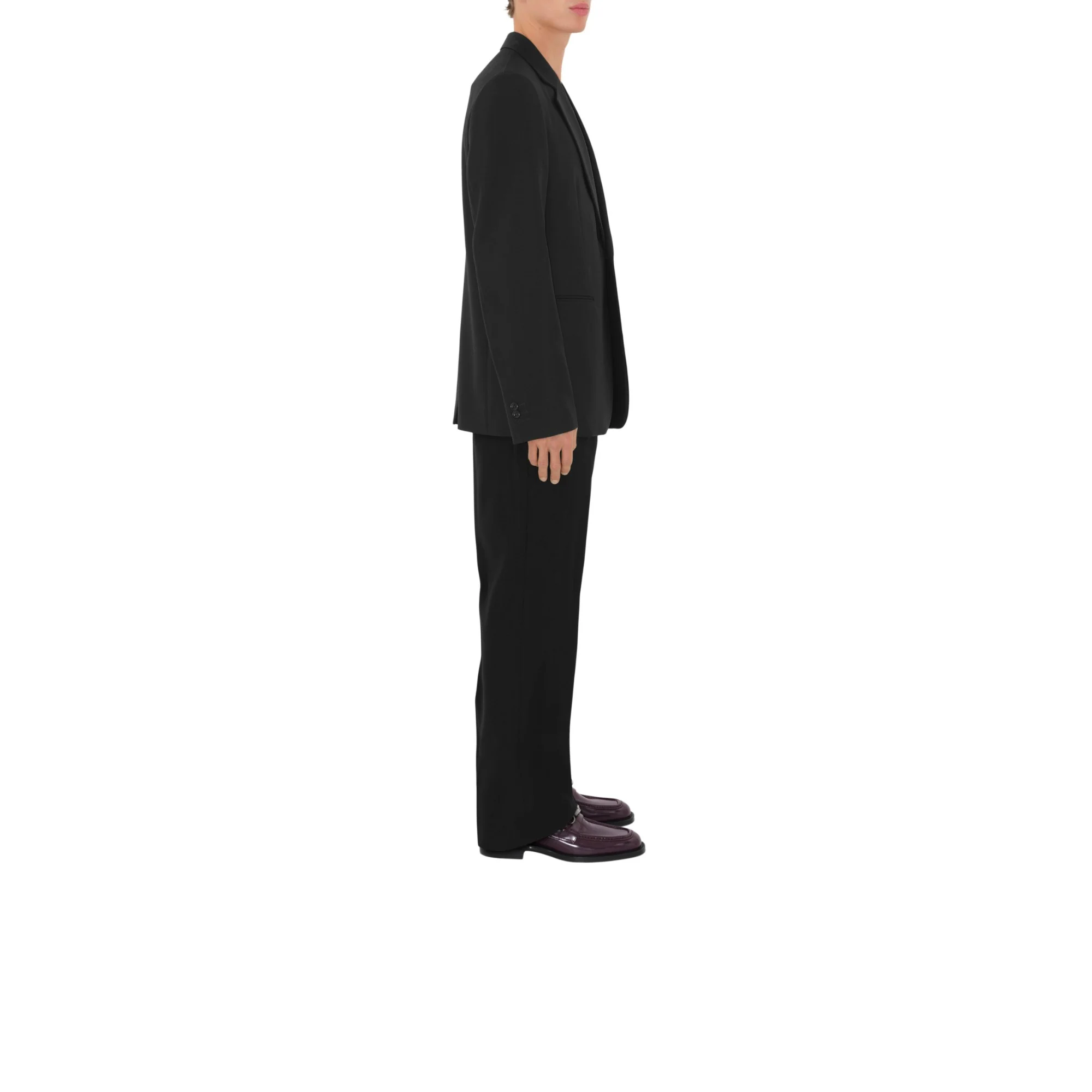 Wool Tailored Trousers - Black - Image 3