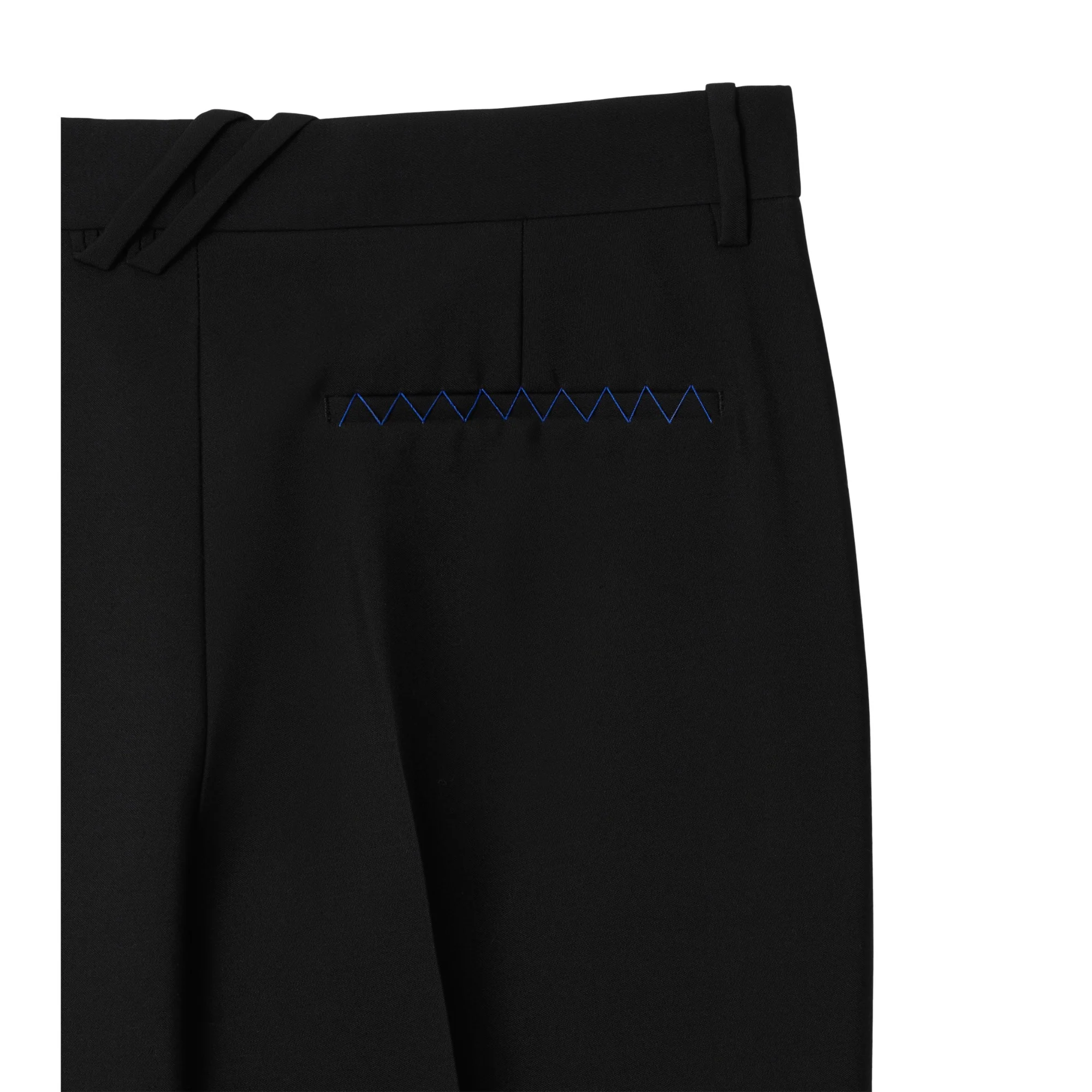Wool Tailored Trousers - Black - Image 6