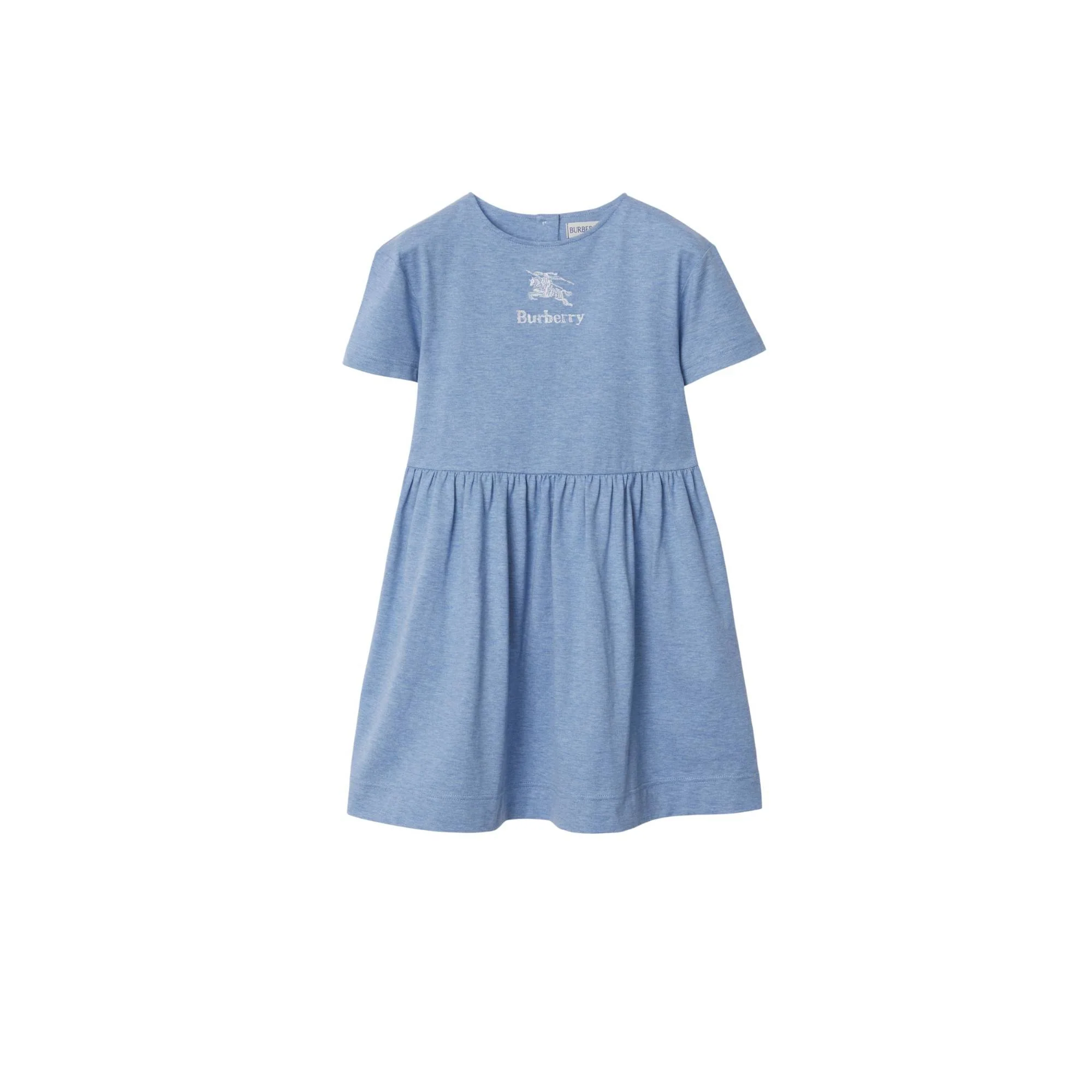 Cotton Dress - Light Blue Melange