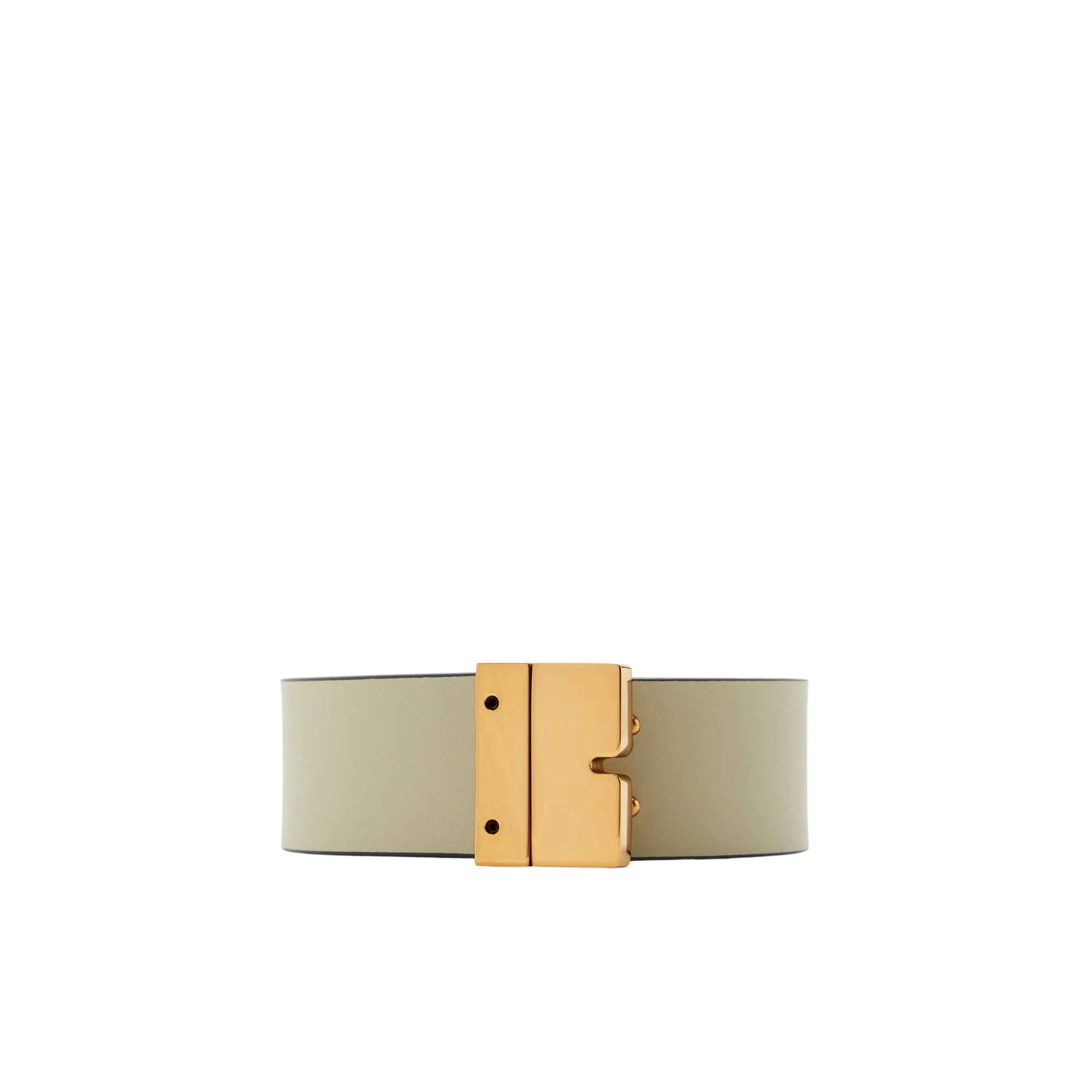 Reversible Leather B Cut Belt - Black/Brass - Image 5