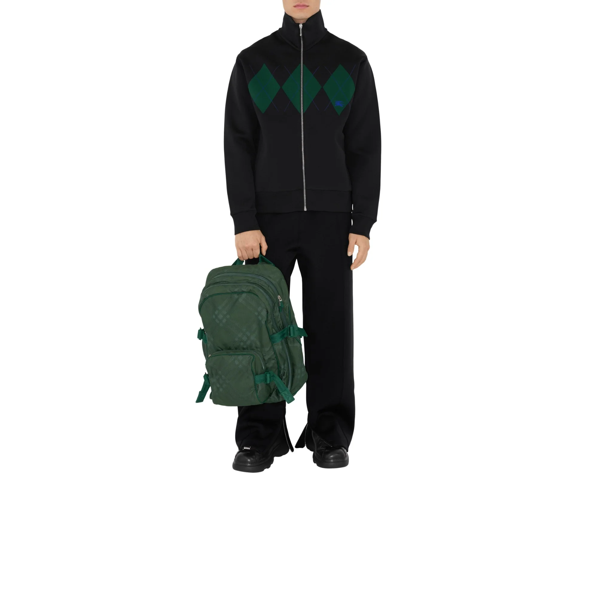 Check Jacquard Backpack - Vine - Image 4
