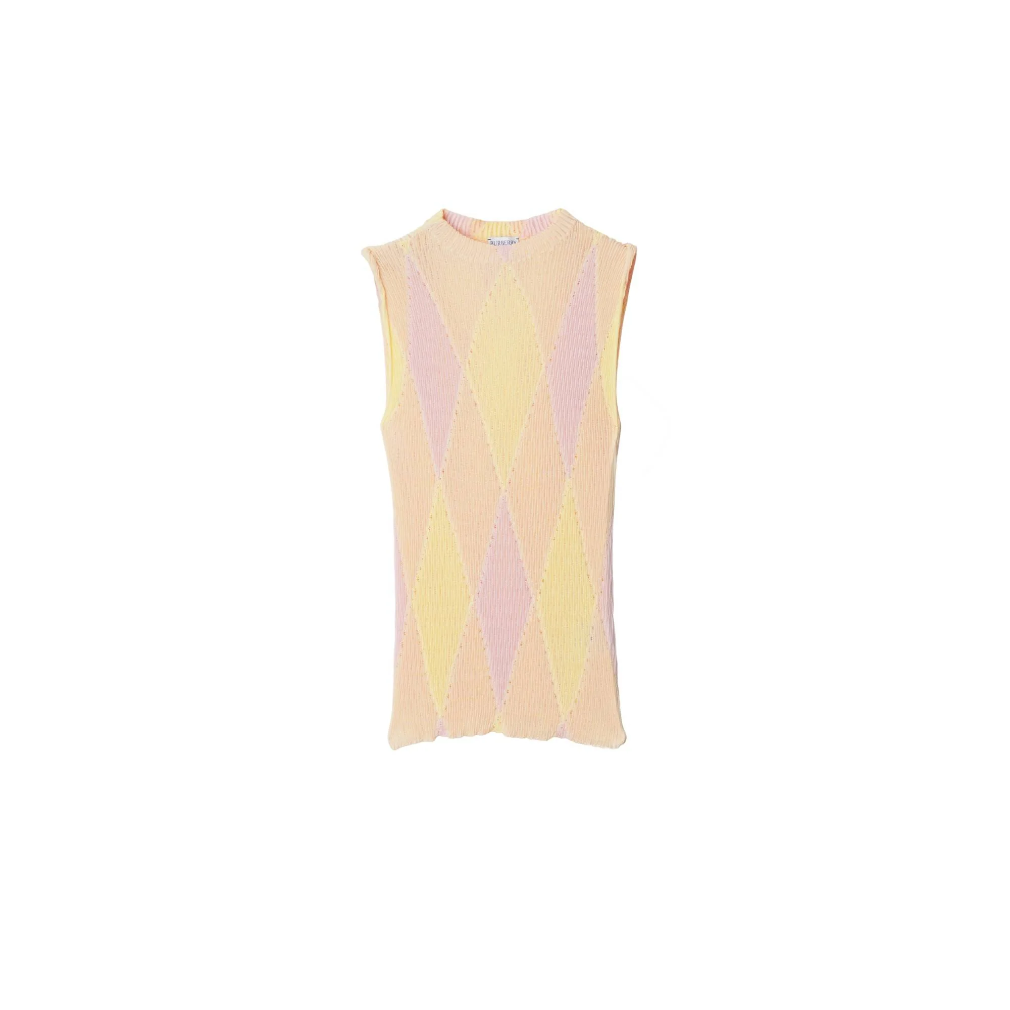Argyle Cotton Silk Top - Cameo IP Pattern