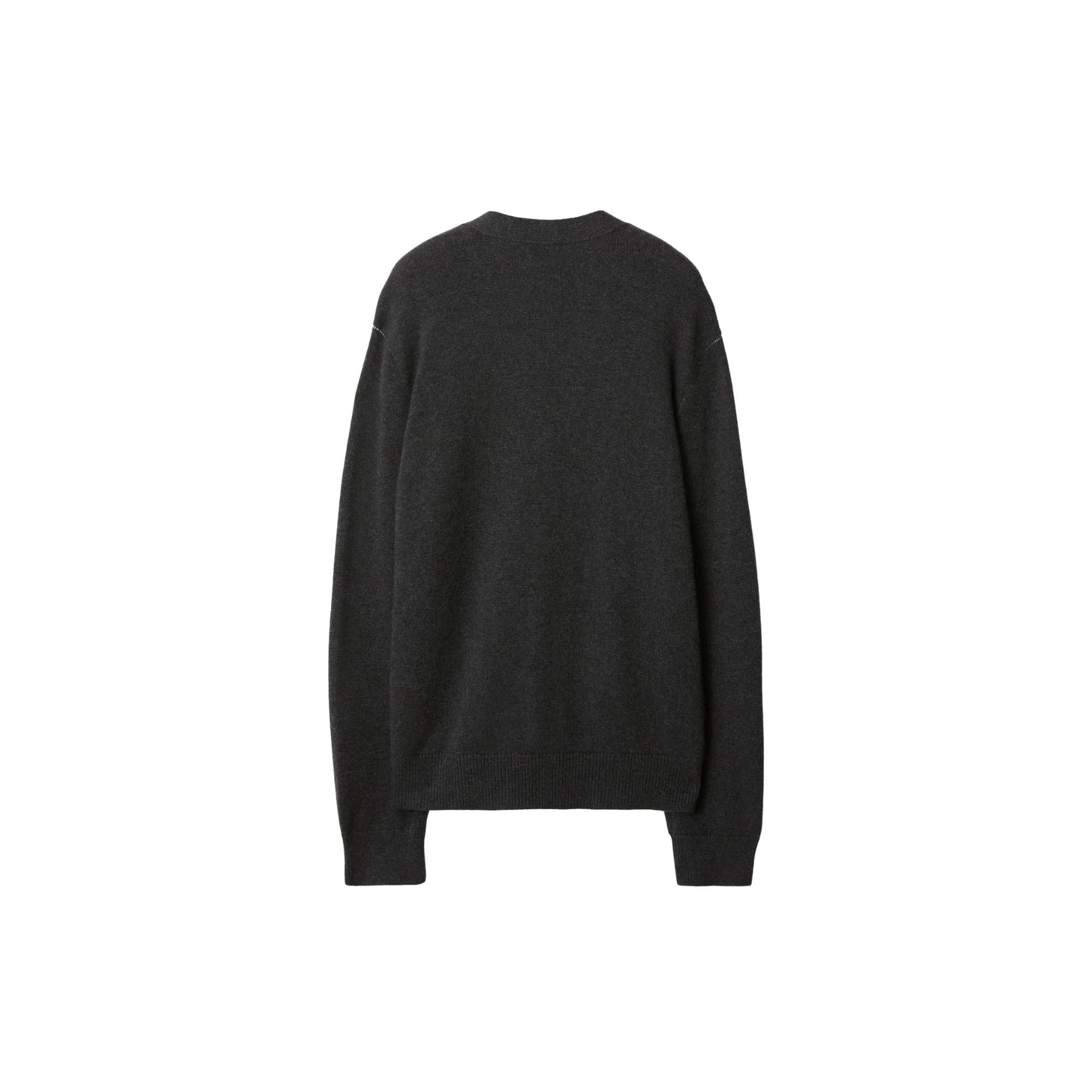Cashmere Cardigan - Dark Grey Melange - Image 5