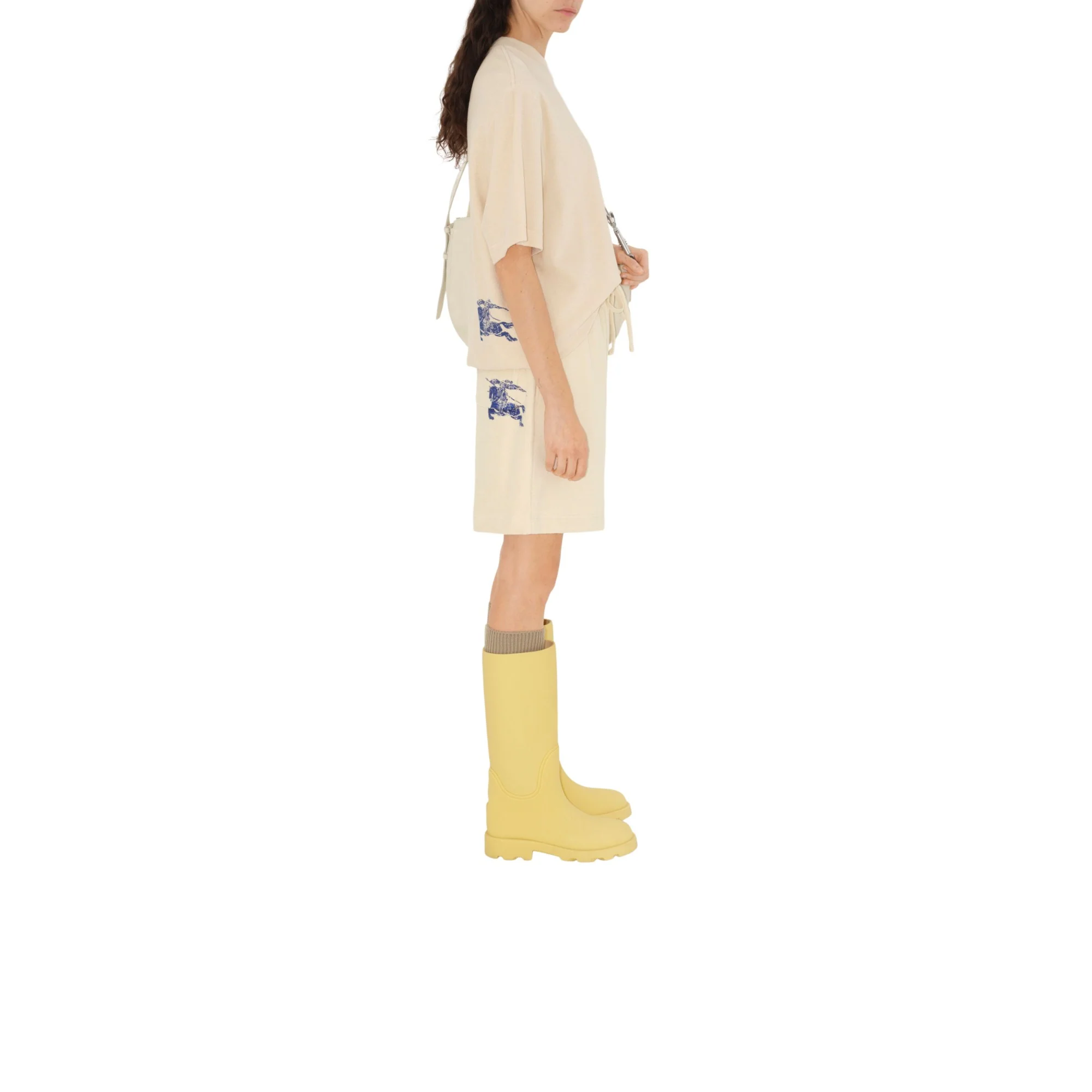 Cotton Towelling Shorts - Calico - Image 3