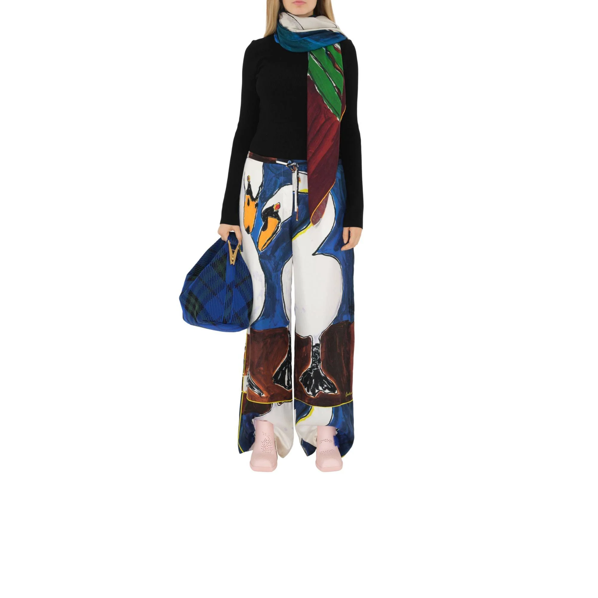 Duck Cashmere Silk Scarf - Multicolour - Image 4