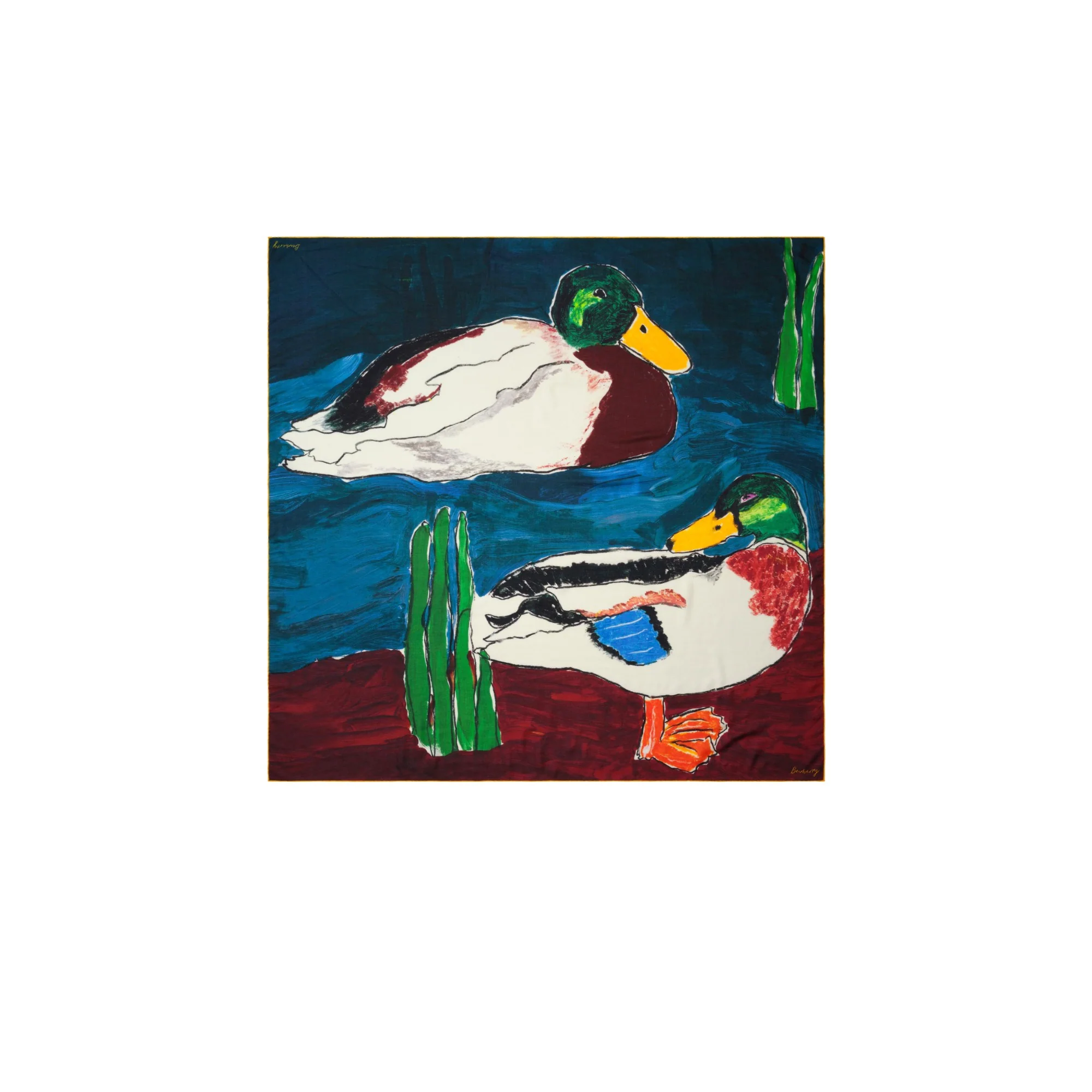 Duck Cashmere Silk Scarf - Multicolour - Image 2