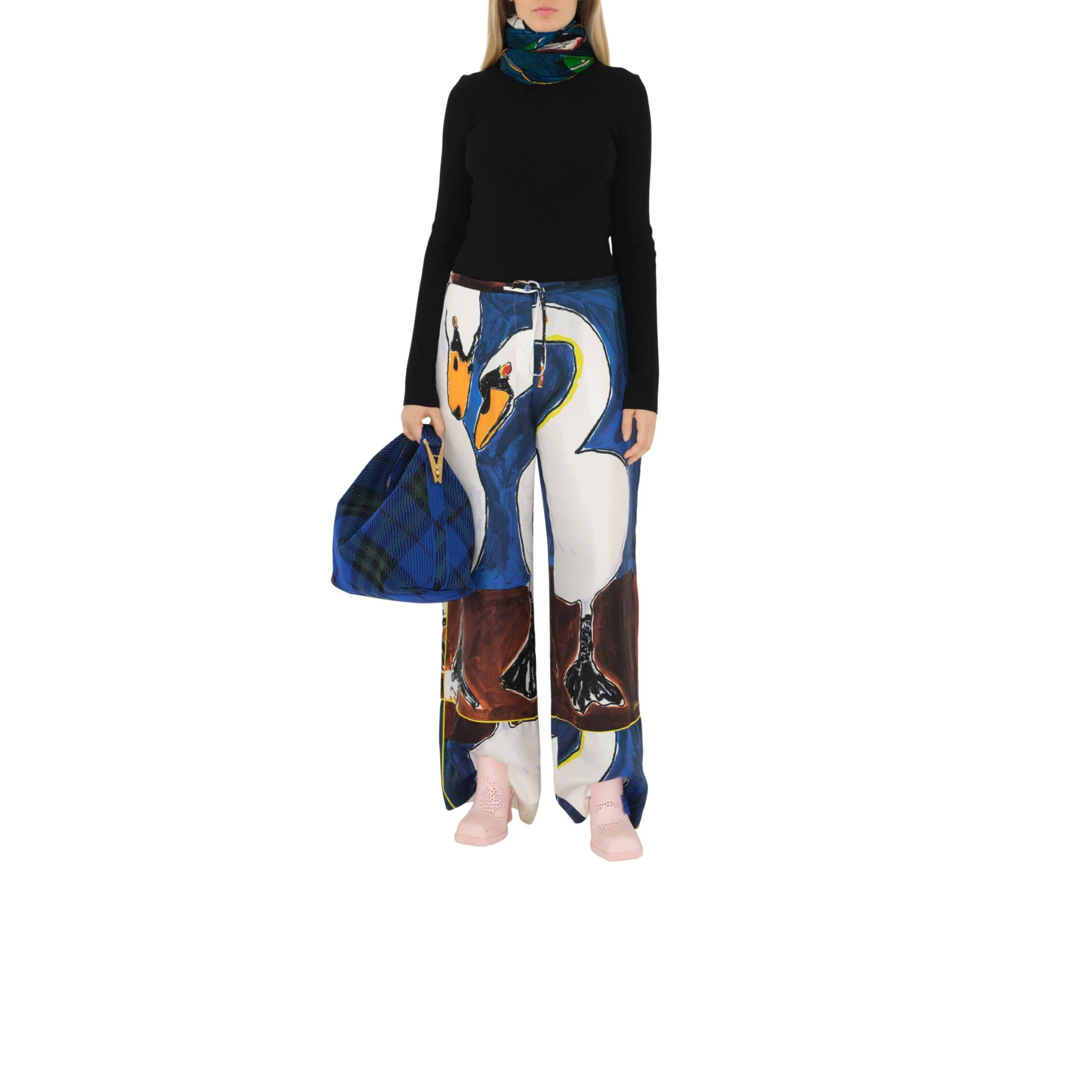 Duck Cashmere Silk Scarf - Multicolour - Image 3