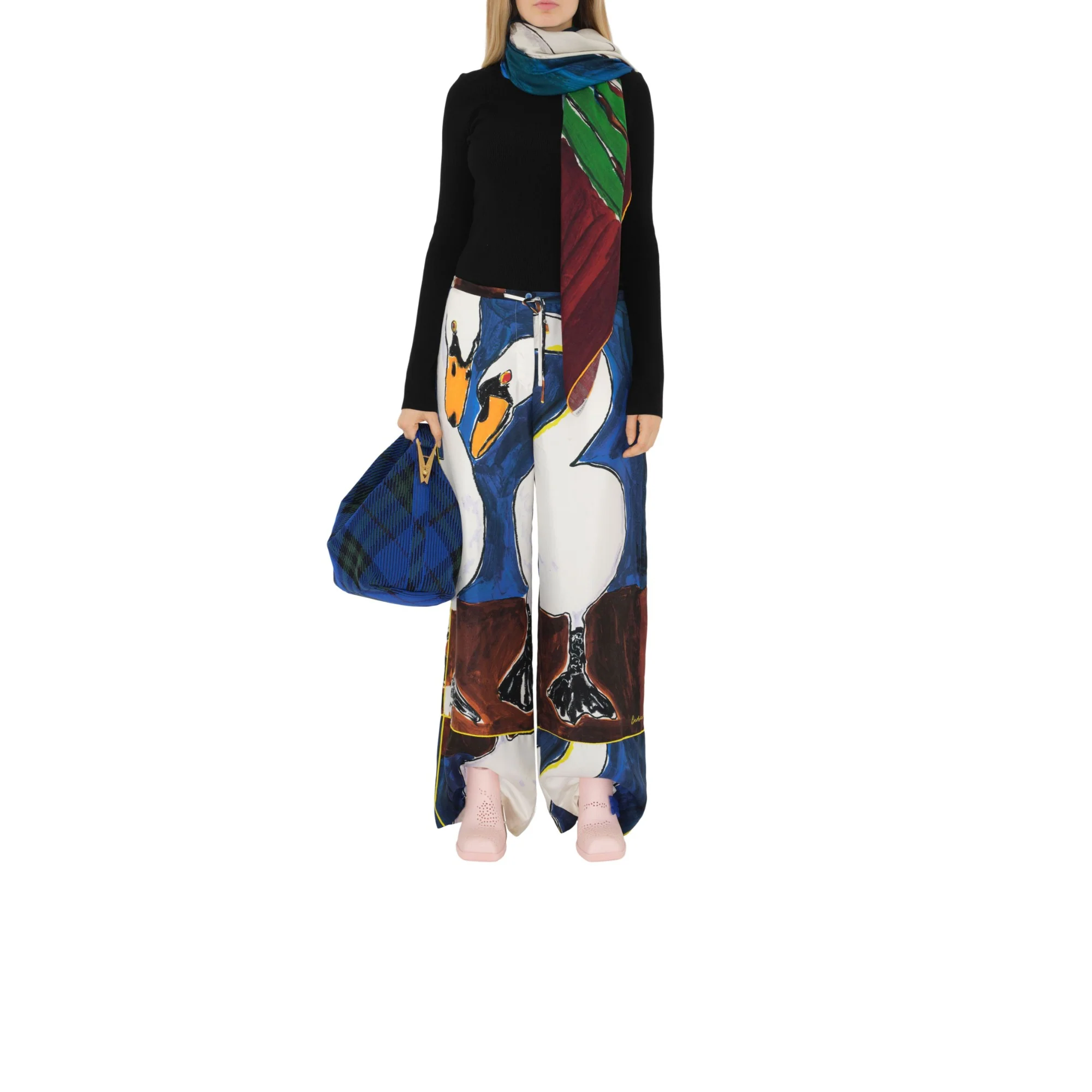 Duck Cashmere Silk Scarf - Multicolour - Image 4