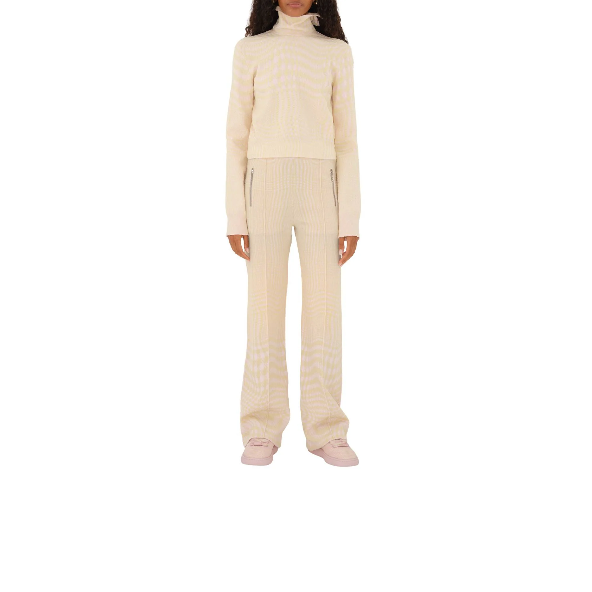 Check Knit Box Sneakers - Cameo IP Check - Image 2
