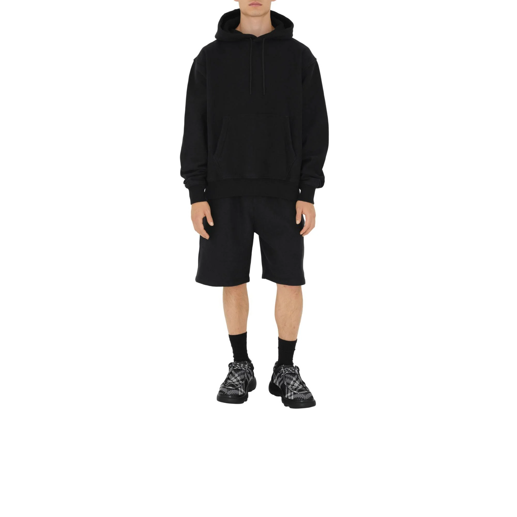Cotton Hoodie - Black - Image 6