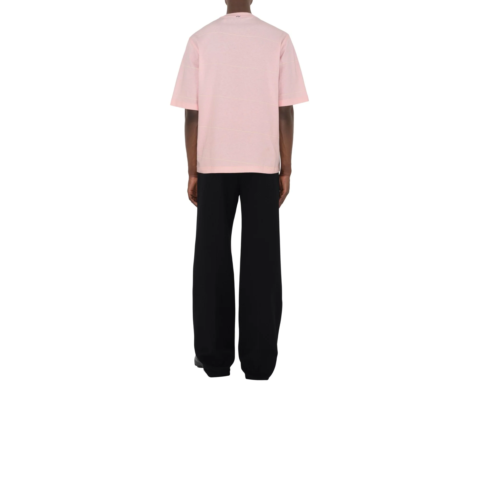 Striped Cotton T-shirt - Cameo - Image 4