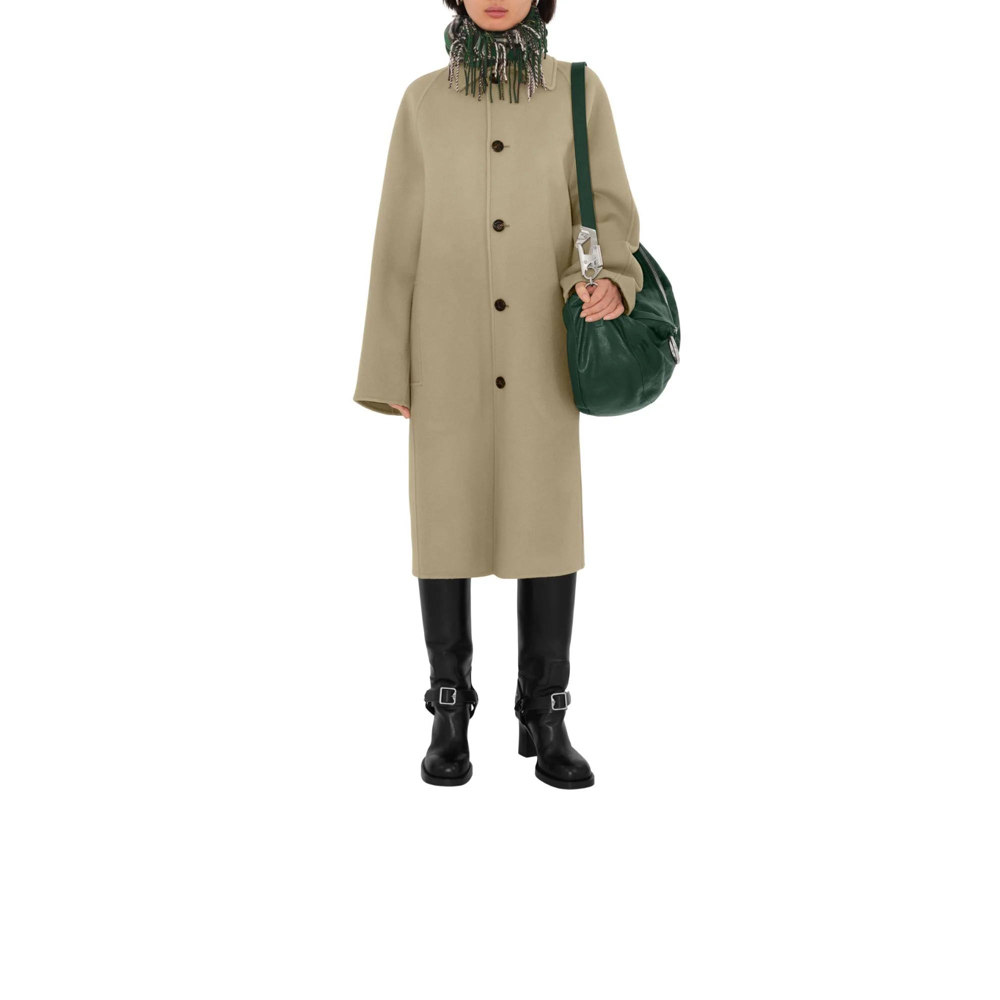 Wool Cashmere Car Coat - Field - Image 2