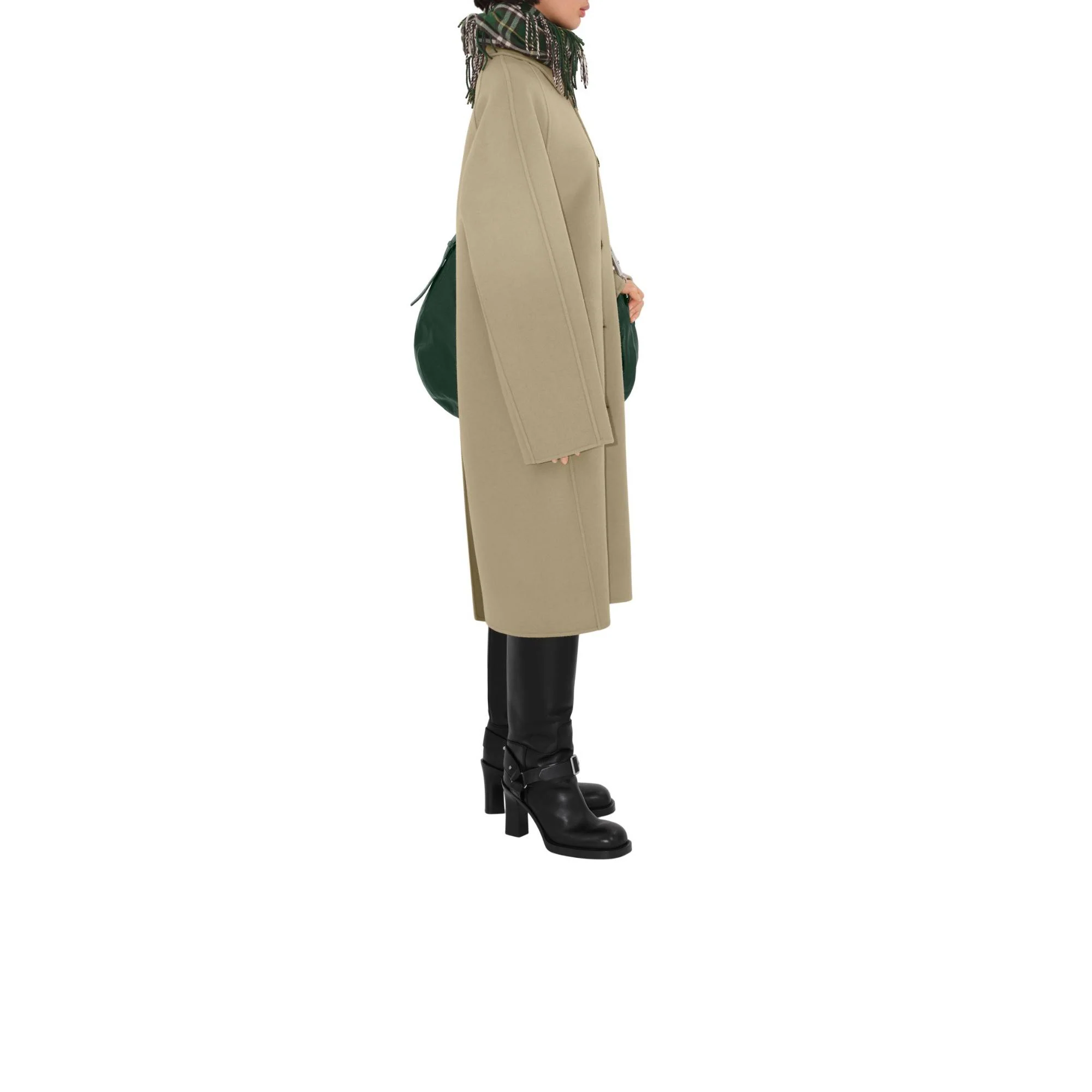 Wool Cashmere Car Coat - Field - Image 3