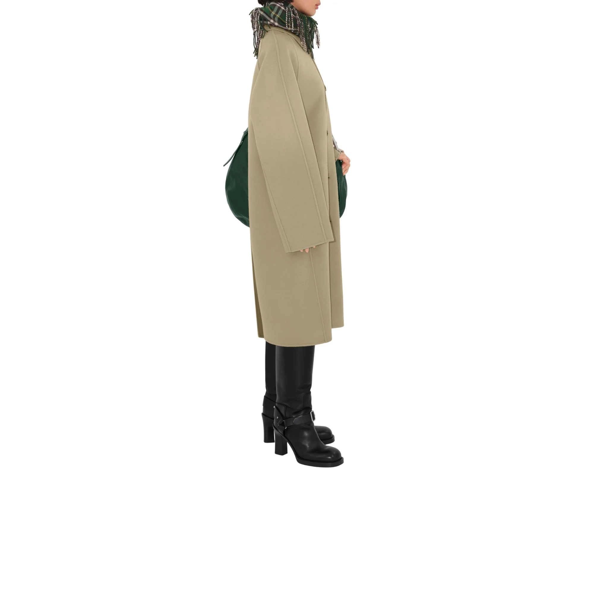 Wool Cashmere Car Coat - Field - Image 3