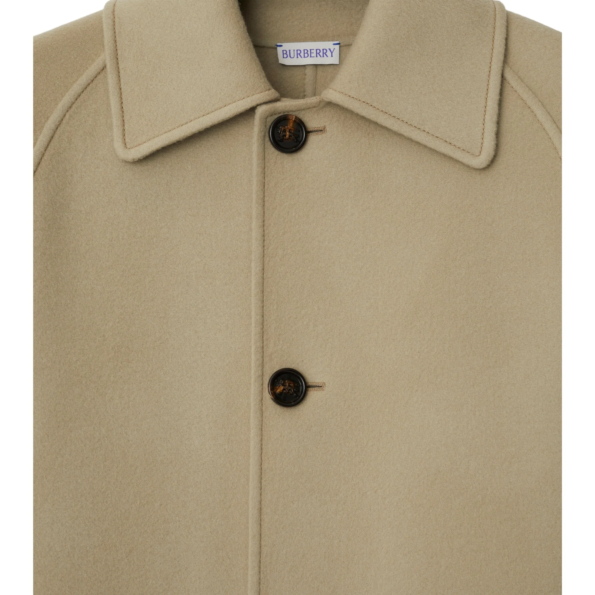 Wool Cashmere Car Coat - Field - Image 5