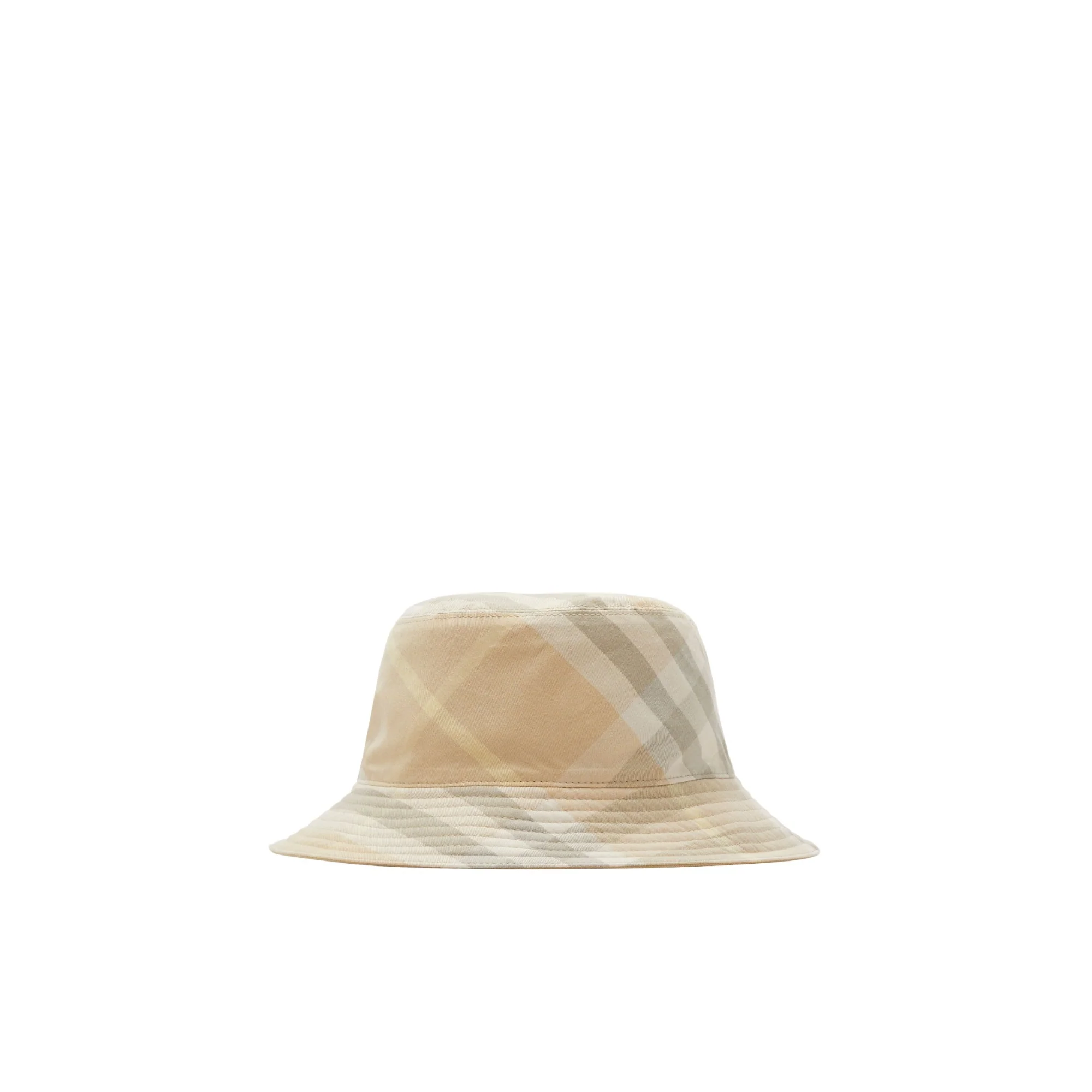 Reversible Cotton Blend Bucket Hat - Flax - Image 3