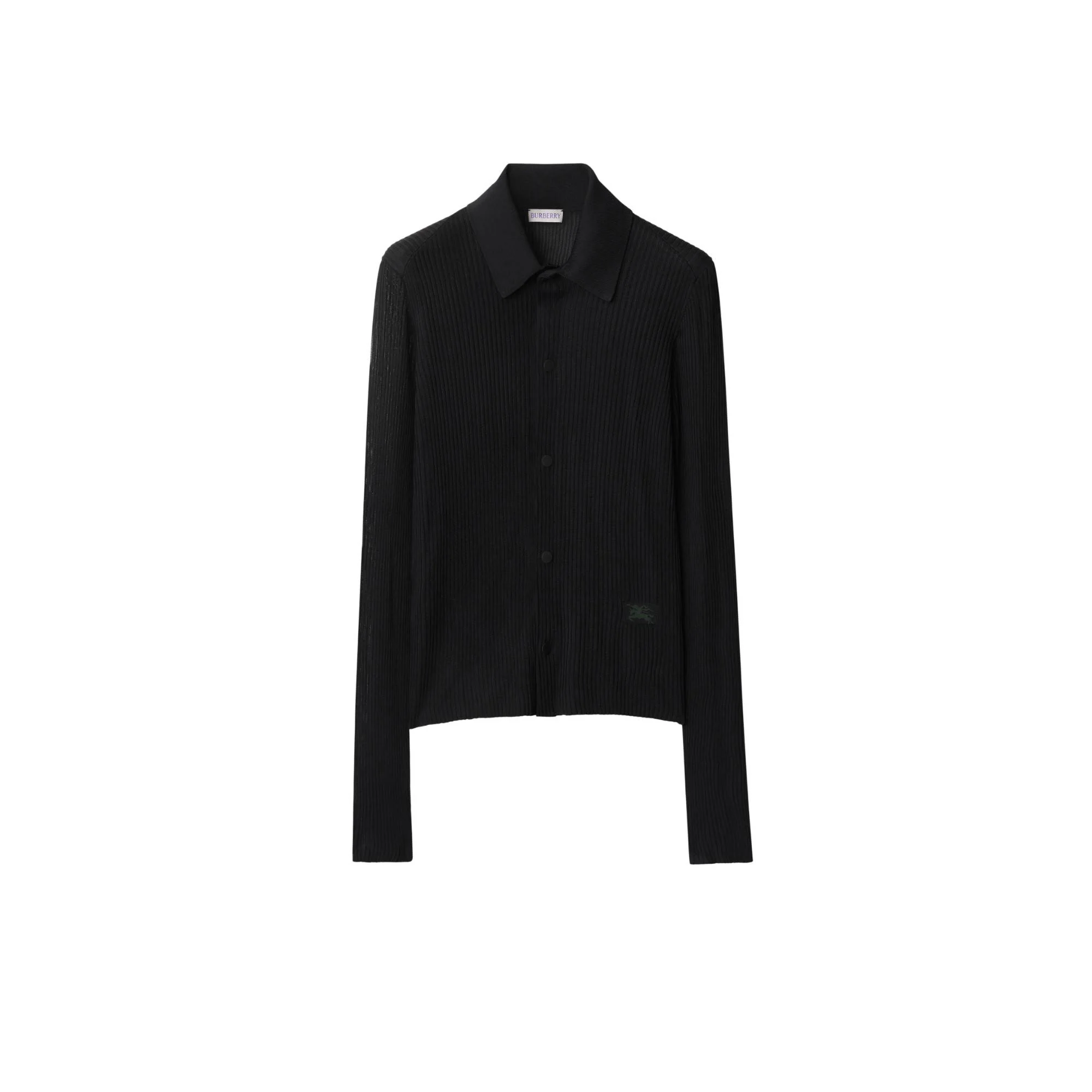 Rib Knit Shirt - Black