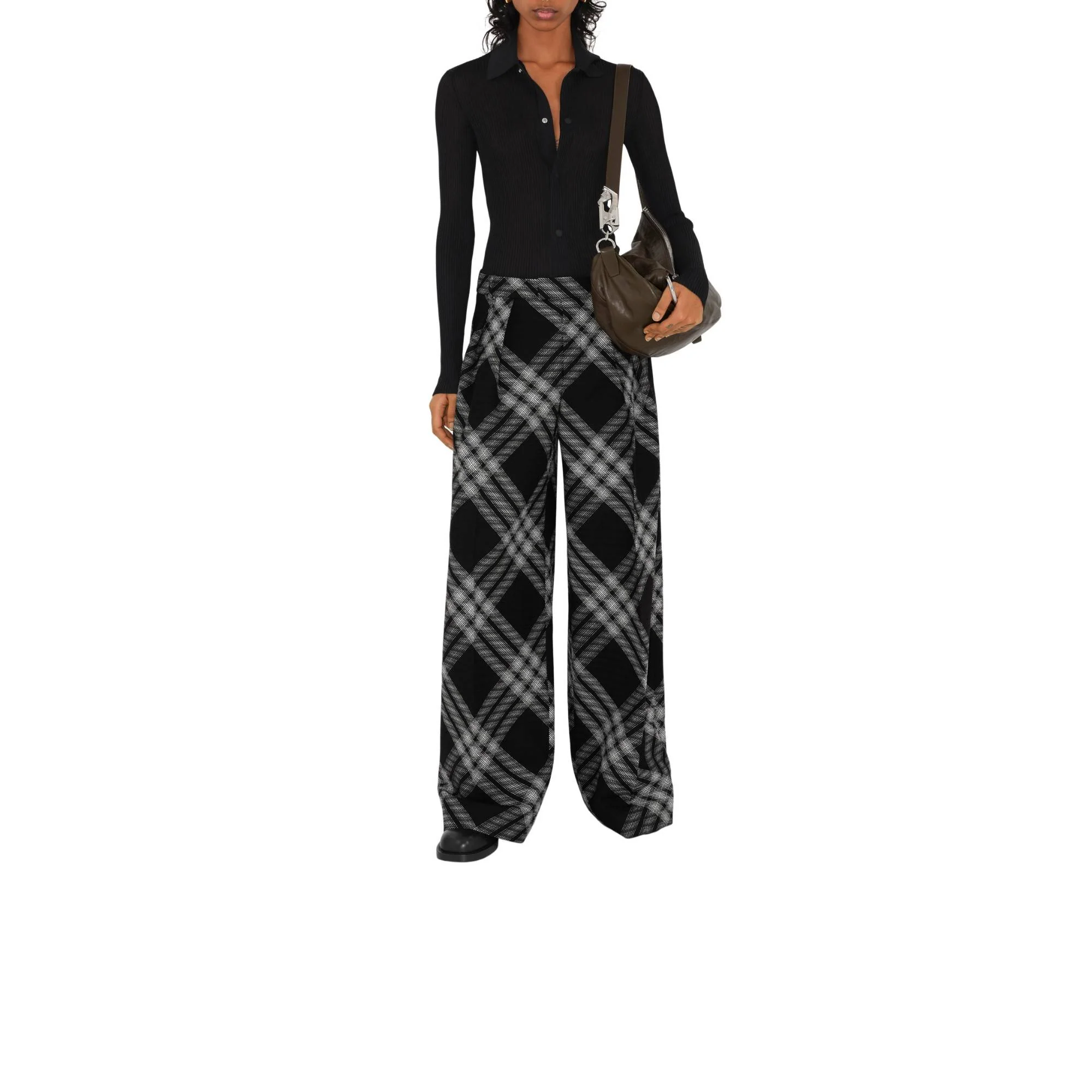 Rib Knit Shirt - Black - Image 2