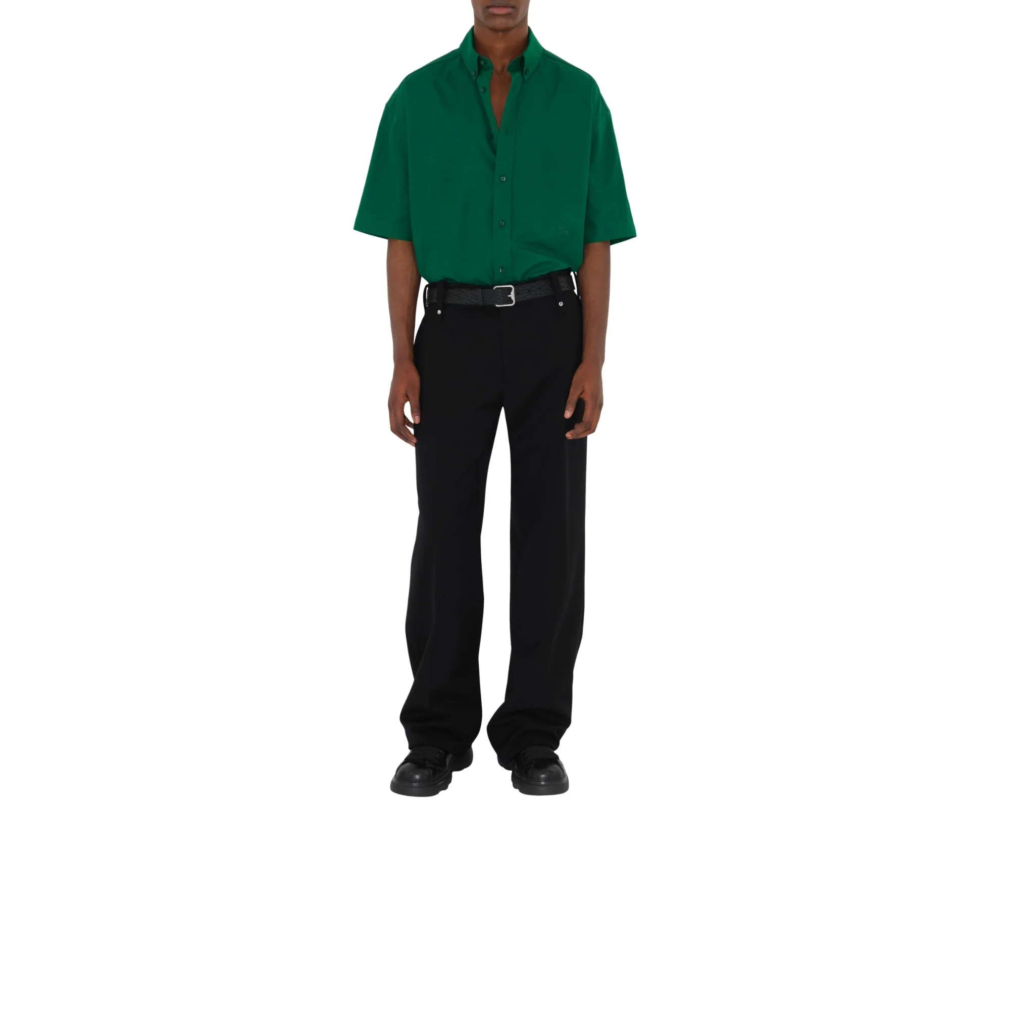 Cotton Oxford Shirt - Ivy - Image 2