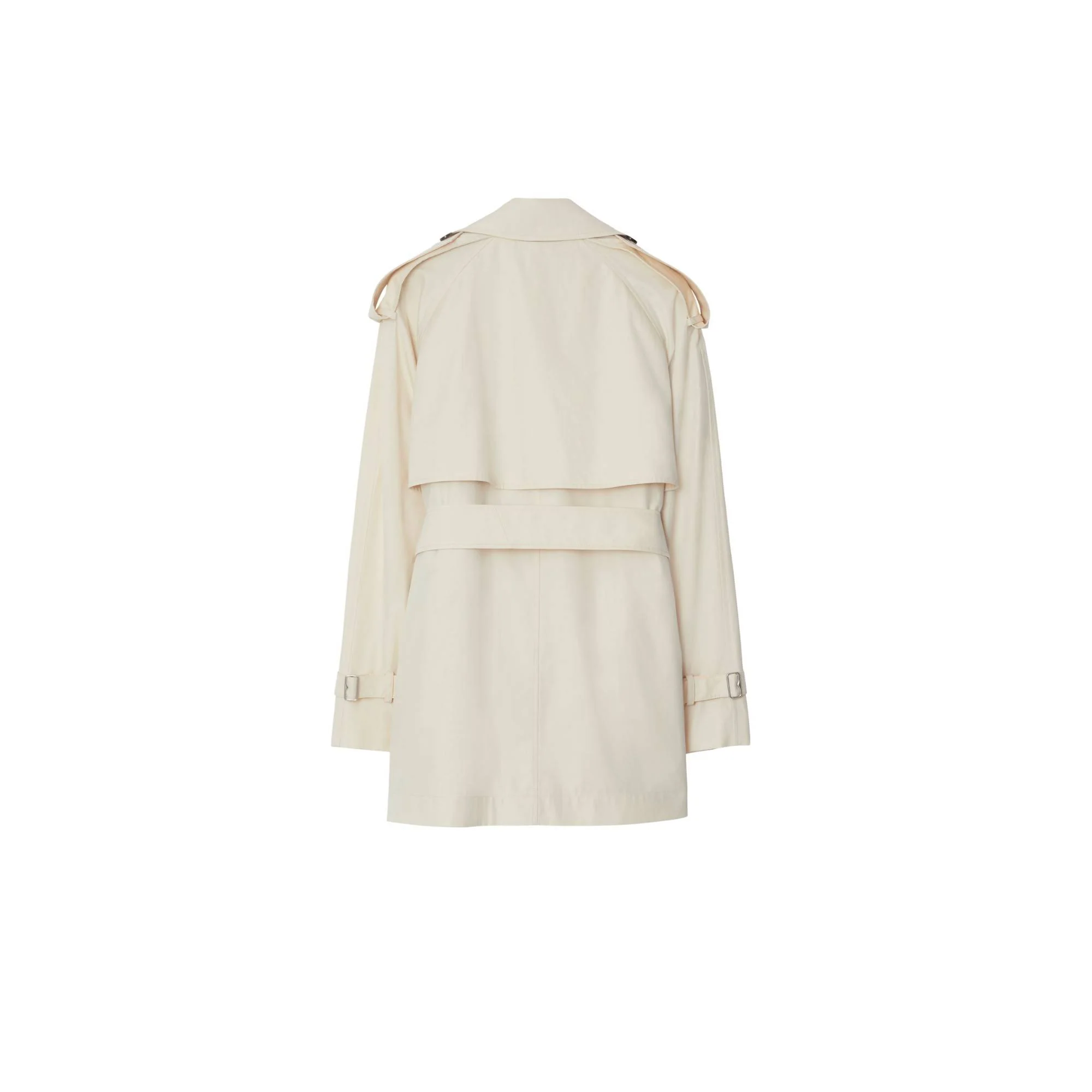 Short Gabardine Trench Coat - Calico - Image 5