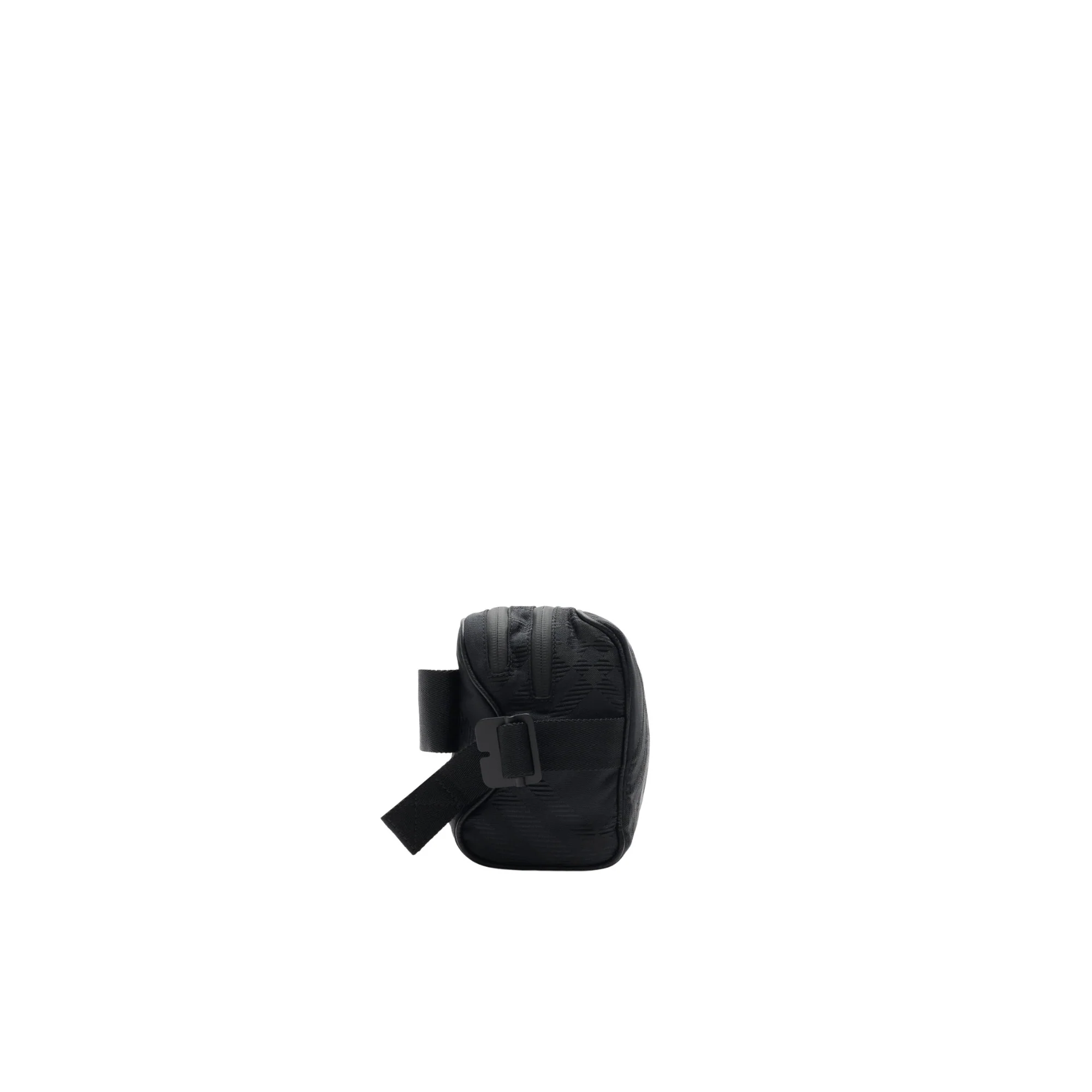 Check Jacquard Belt Bag - Black - Image 3