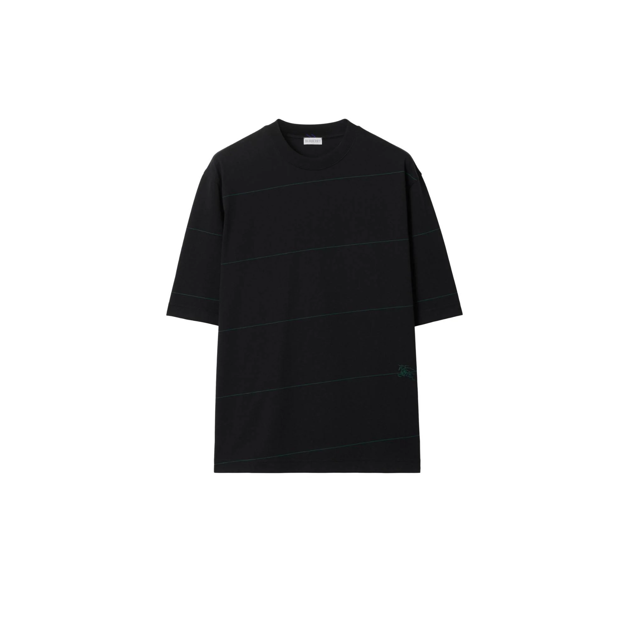 Striped Cotton T-shirt - Black