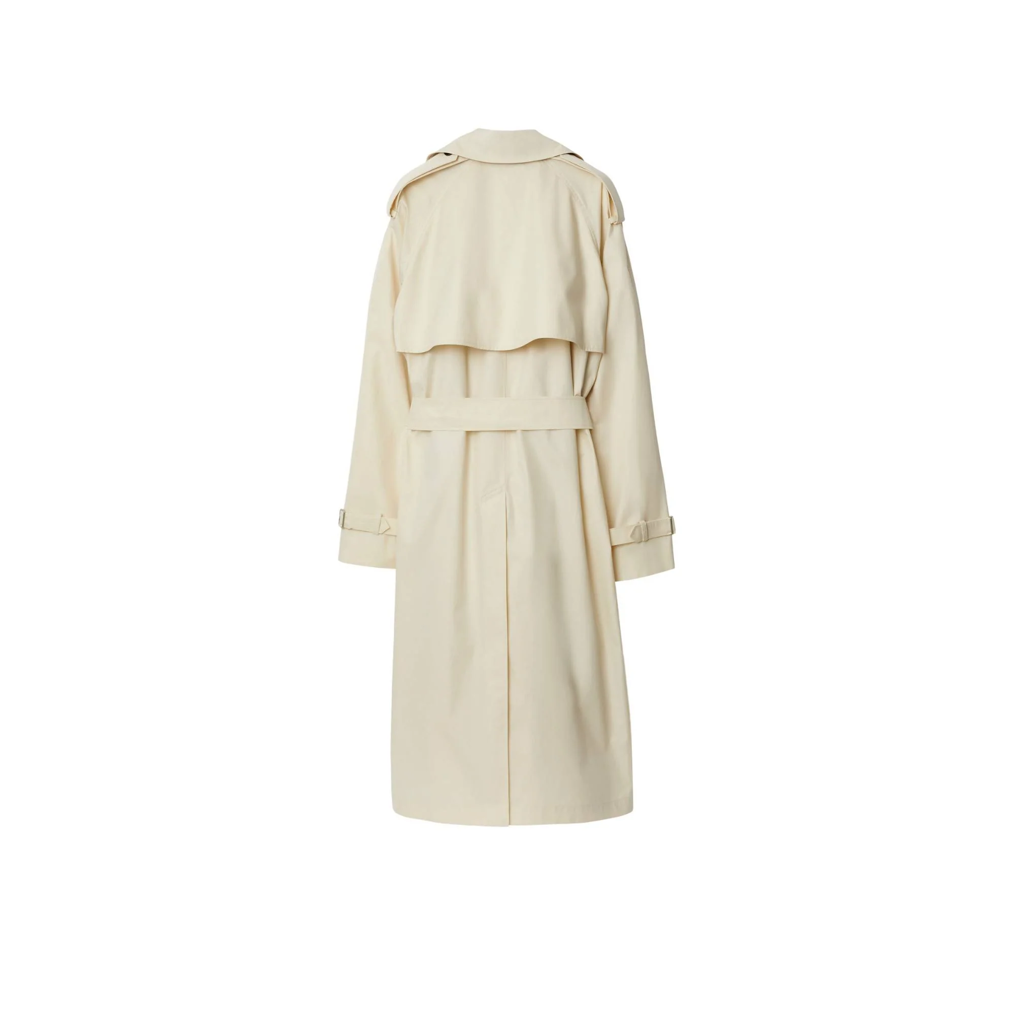 Long Gabardine Trench Coat - Calico - Image 5