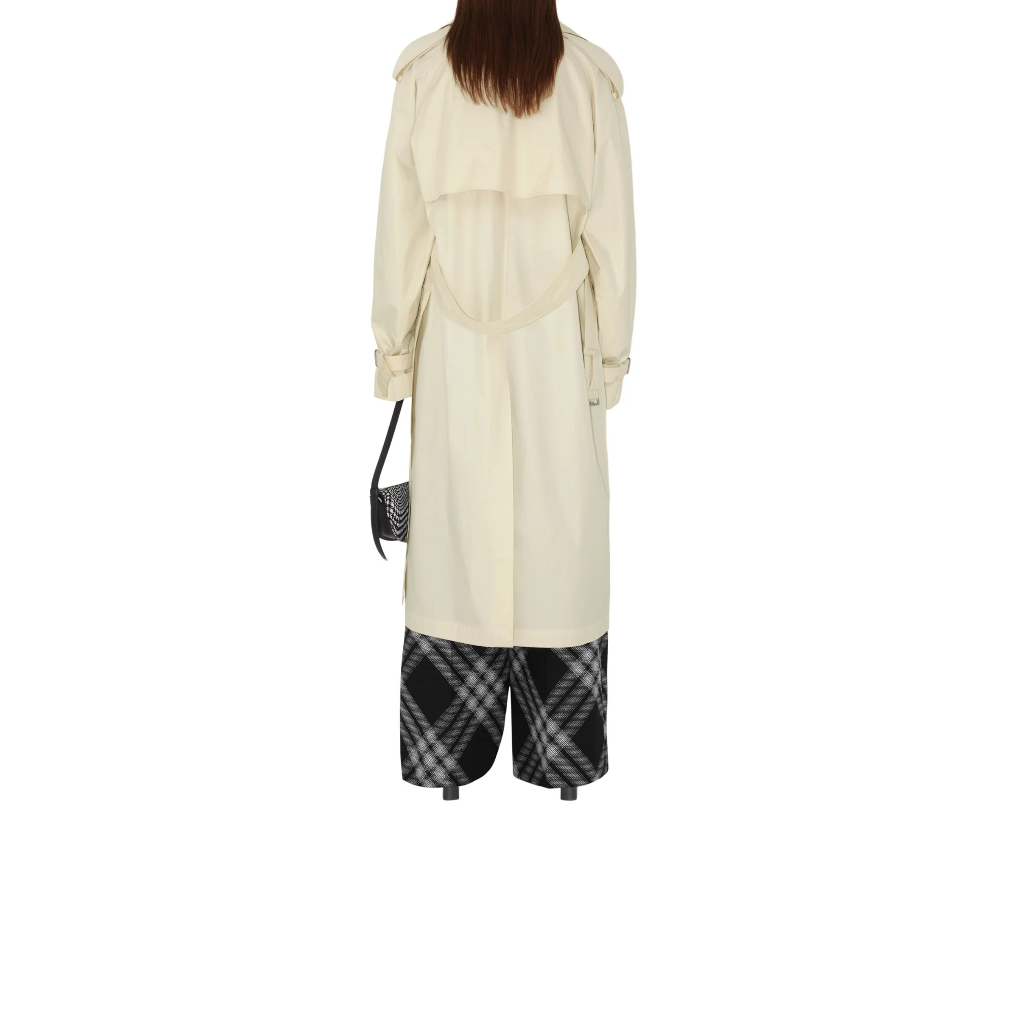 Long Gabardine Trench Coat - Calico - Image 4