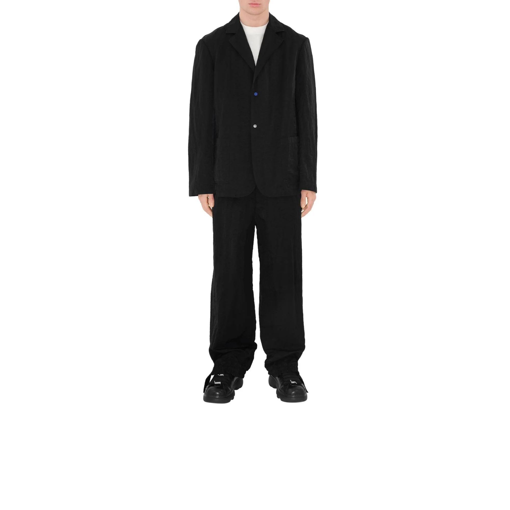 Nylon Tailored Jacket - Black - Image 2