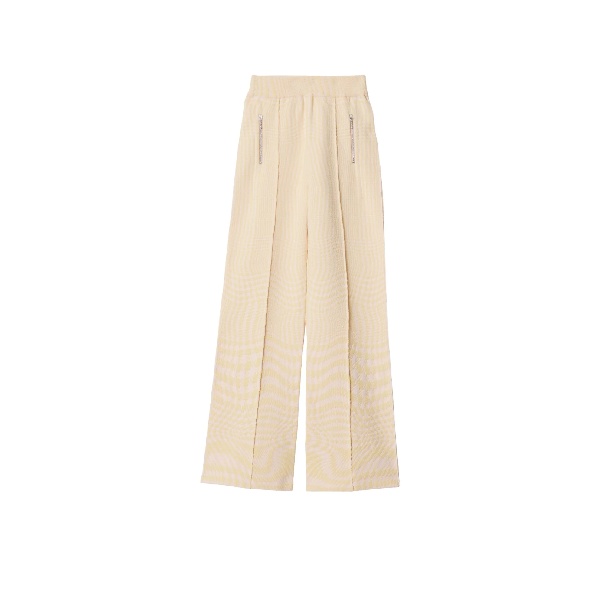 Warped Houndstooth Wool Blend Trousers - Cameo IP Pattern
