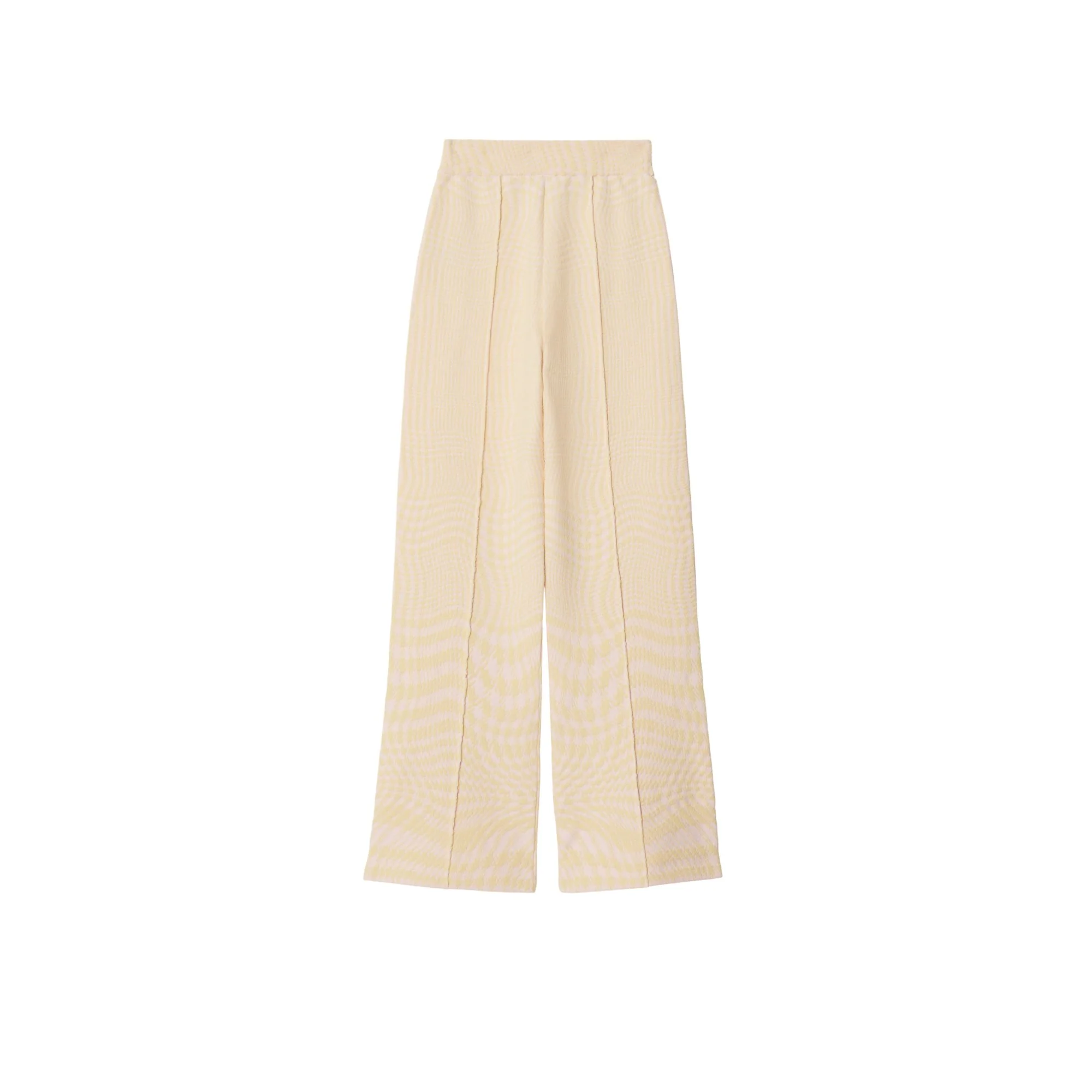 Warped Houndstooth Wool Blend Trousers - Cameo IP Pattern - Image 5