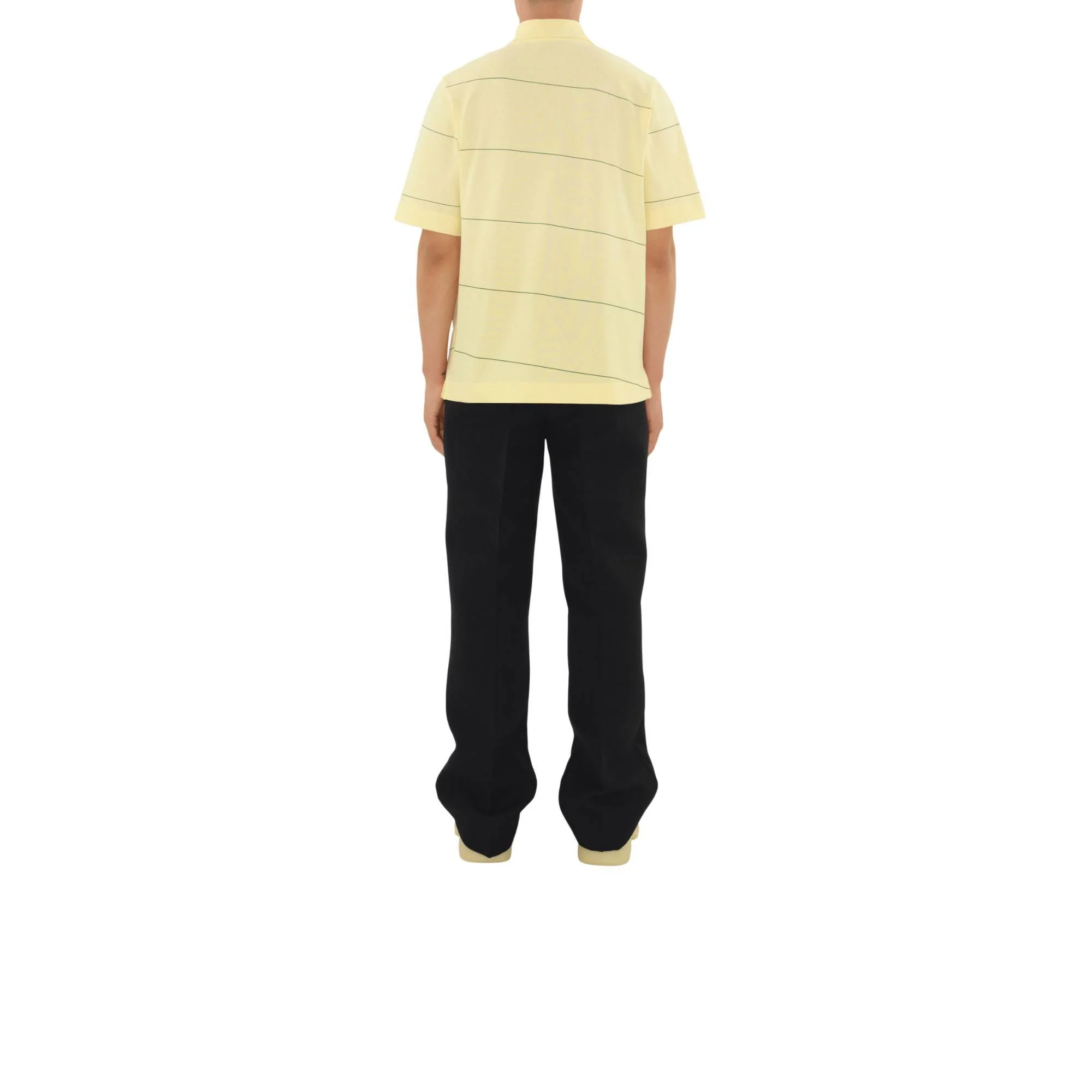 Striped Cotton Polo Shirt - Sherbet - Image 4