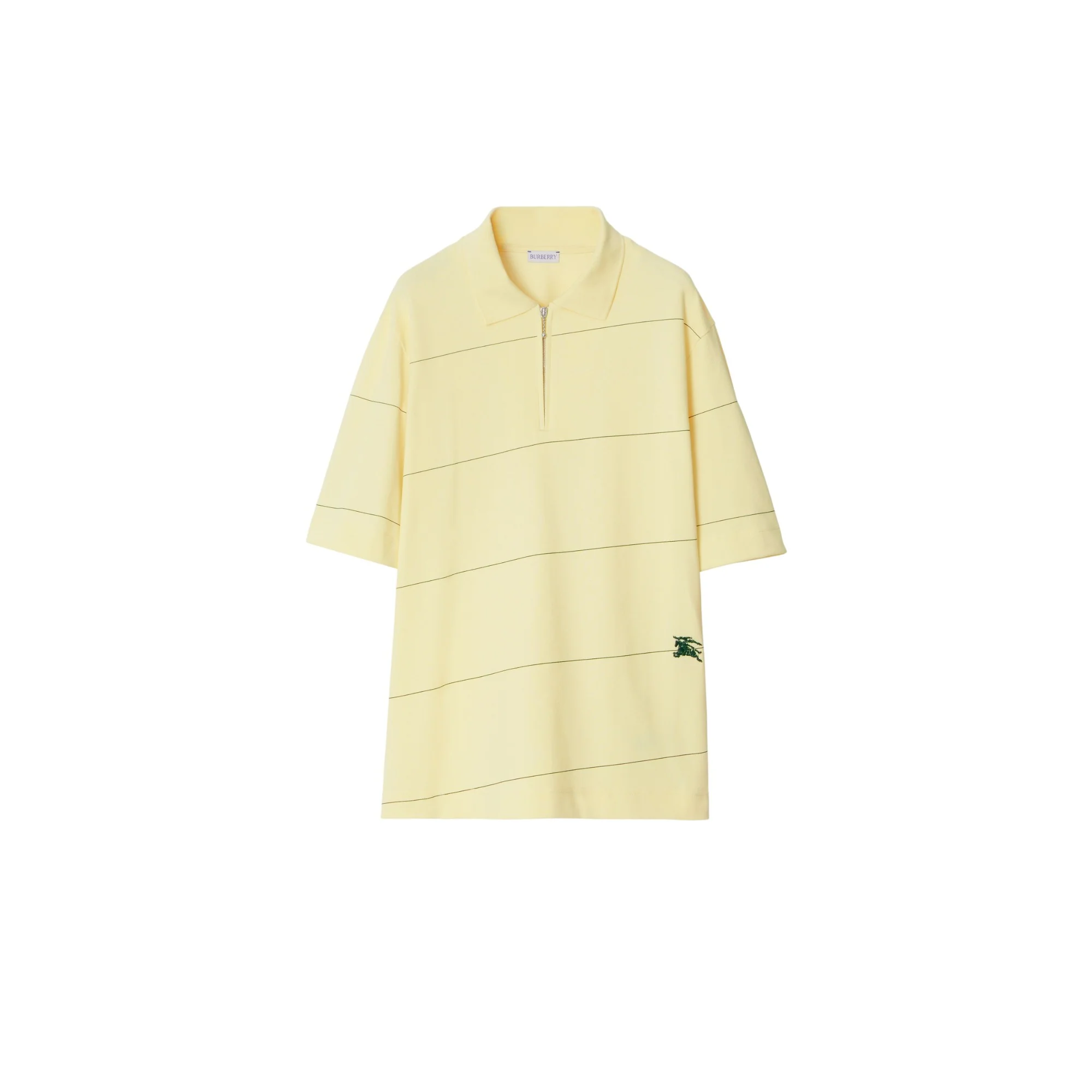 Striped Cotton Polo Shirt - Sherbet