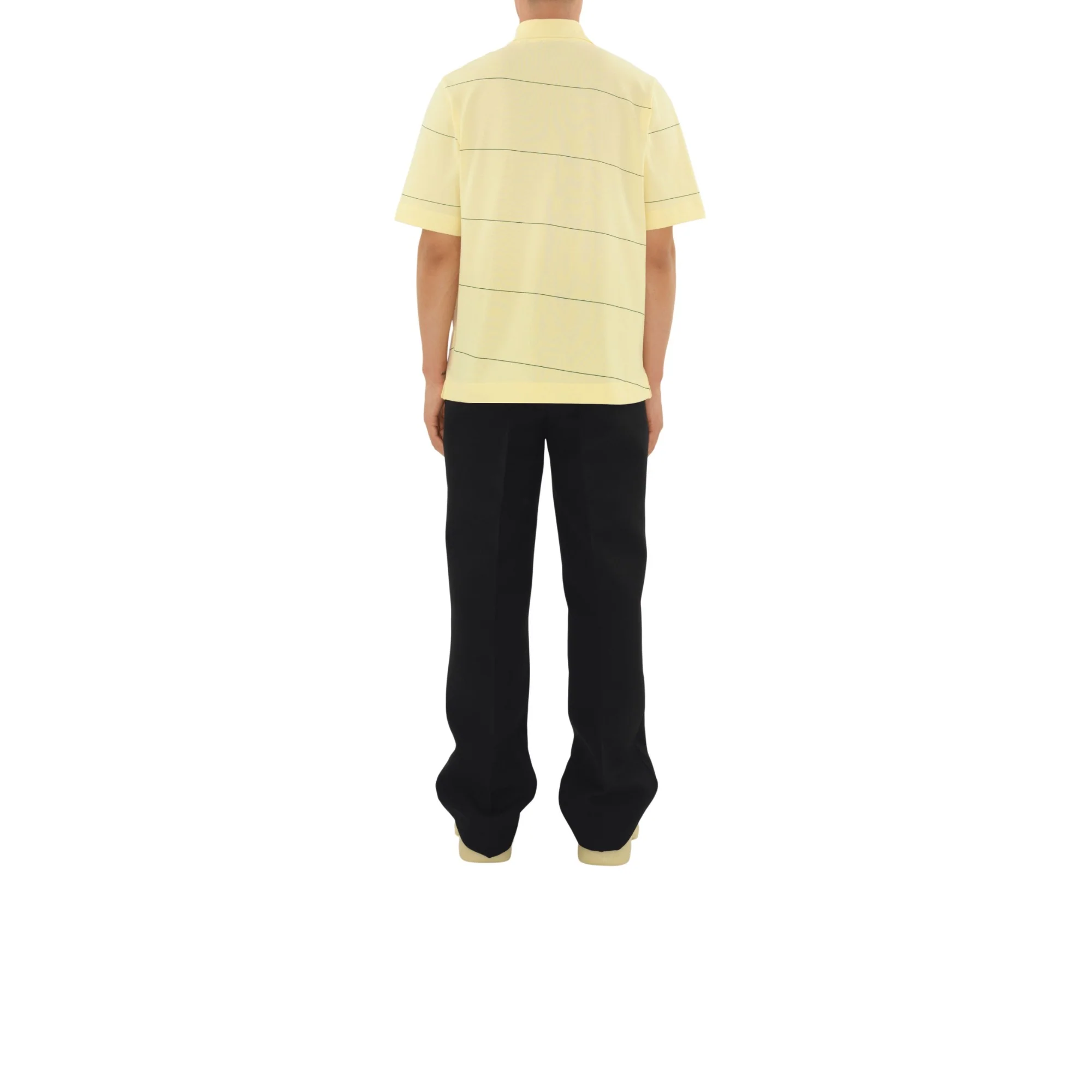 Striped Cotton Polo Shirt - Sherbet - Image 4
