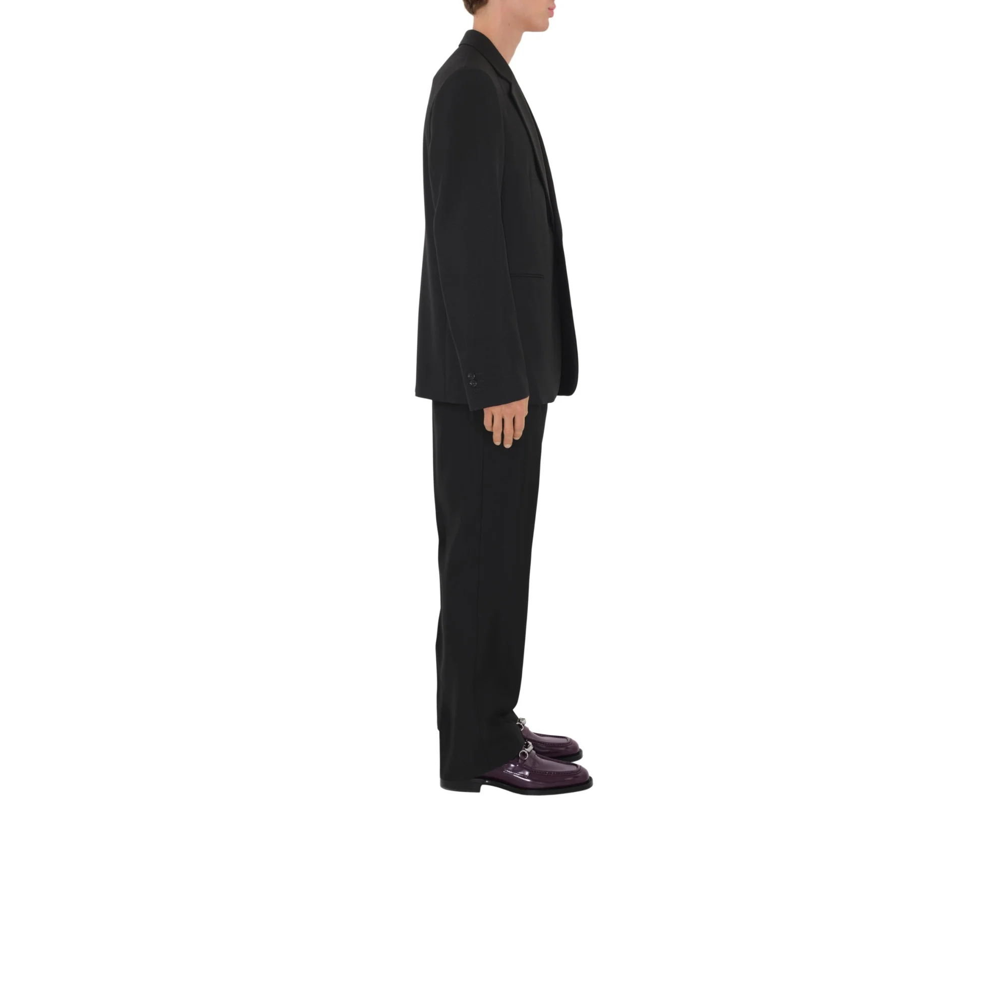 Wool Tailored Jacket - Black - Image 3