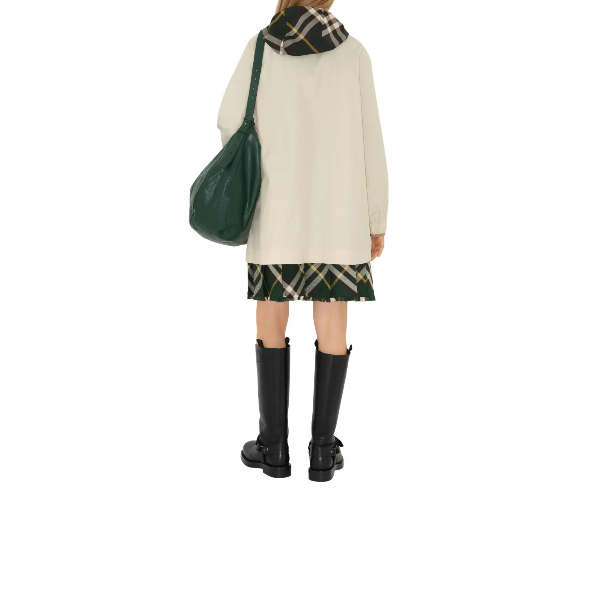Check Hood Gabardine Parka - Soap - Image 4