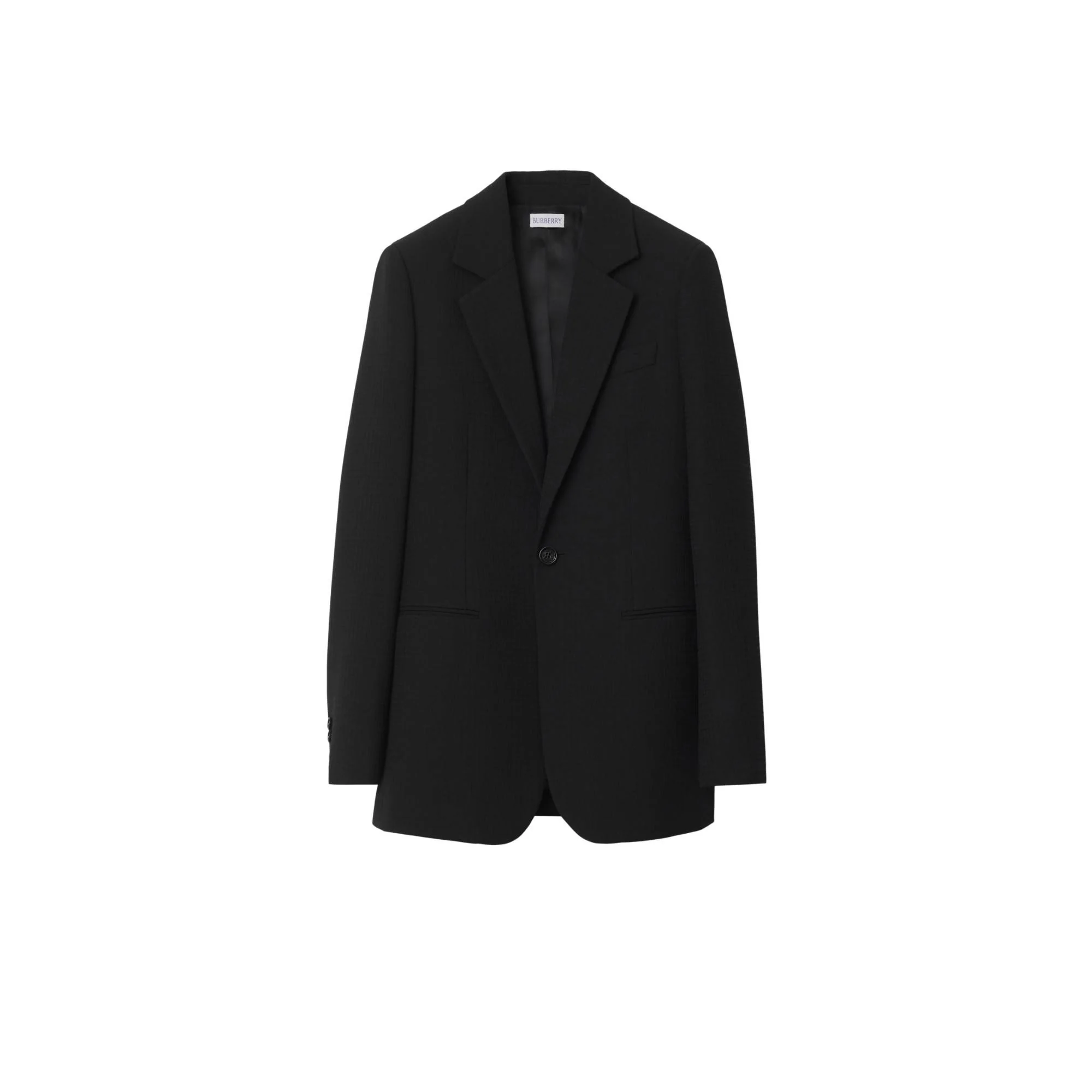 Wool Tailored Jacket - Black