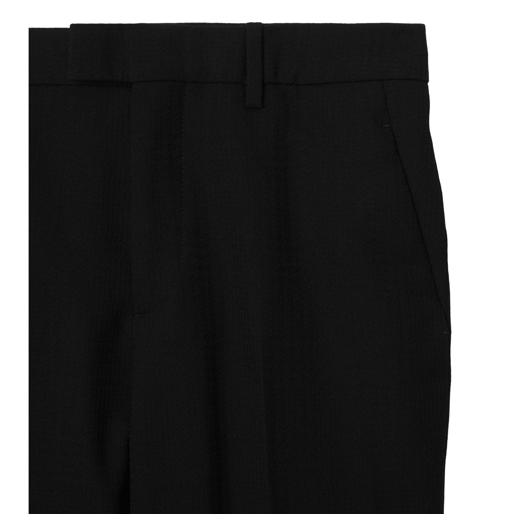 Wool Tailored Trousers - Black - Image 6