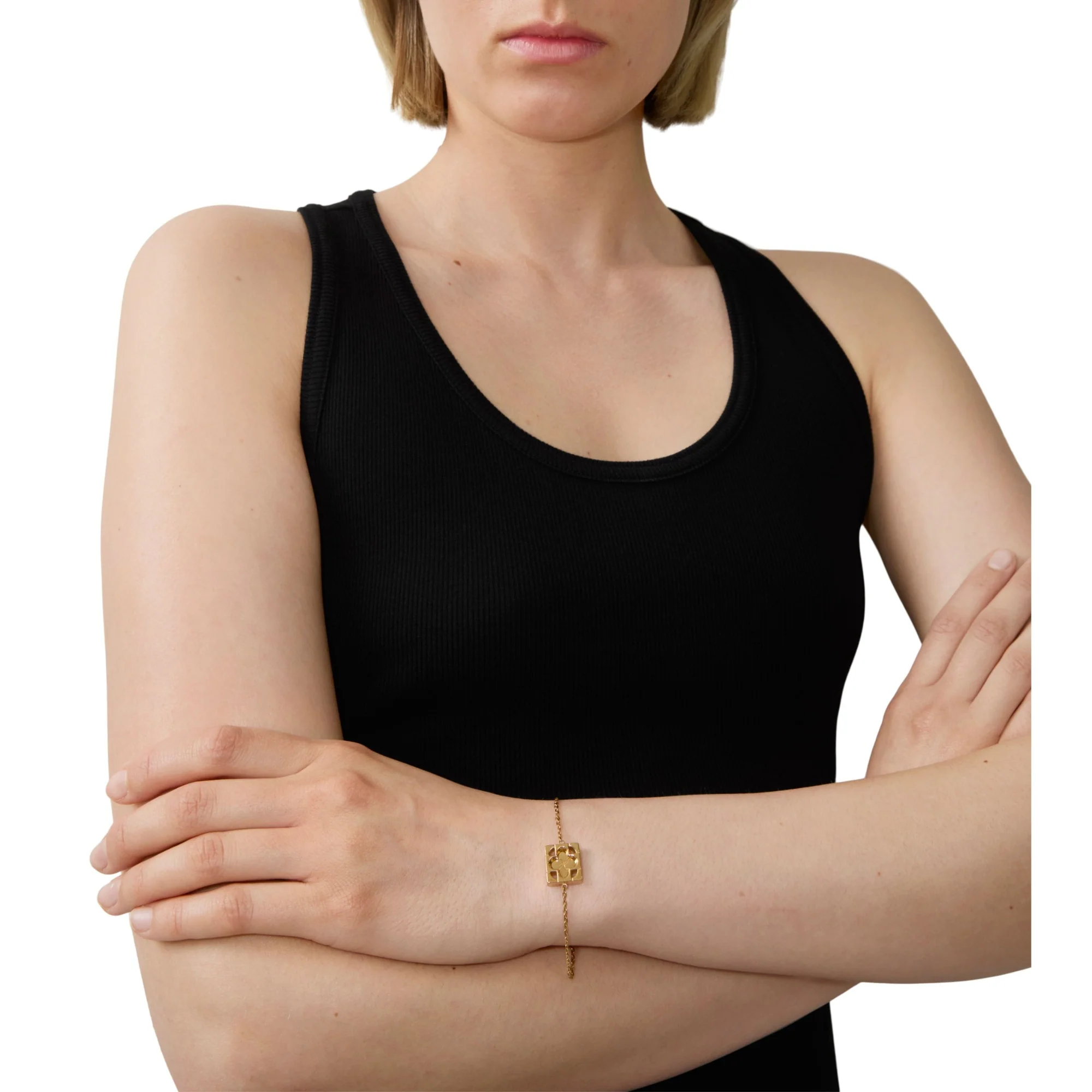 Rose Monogram Bracelet - Gold - Image 2