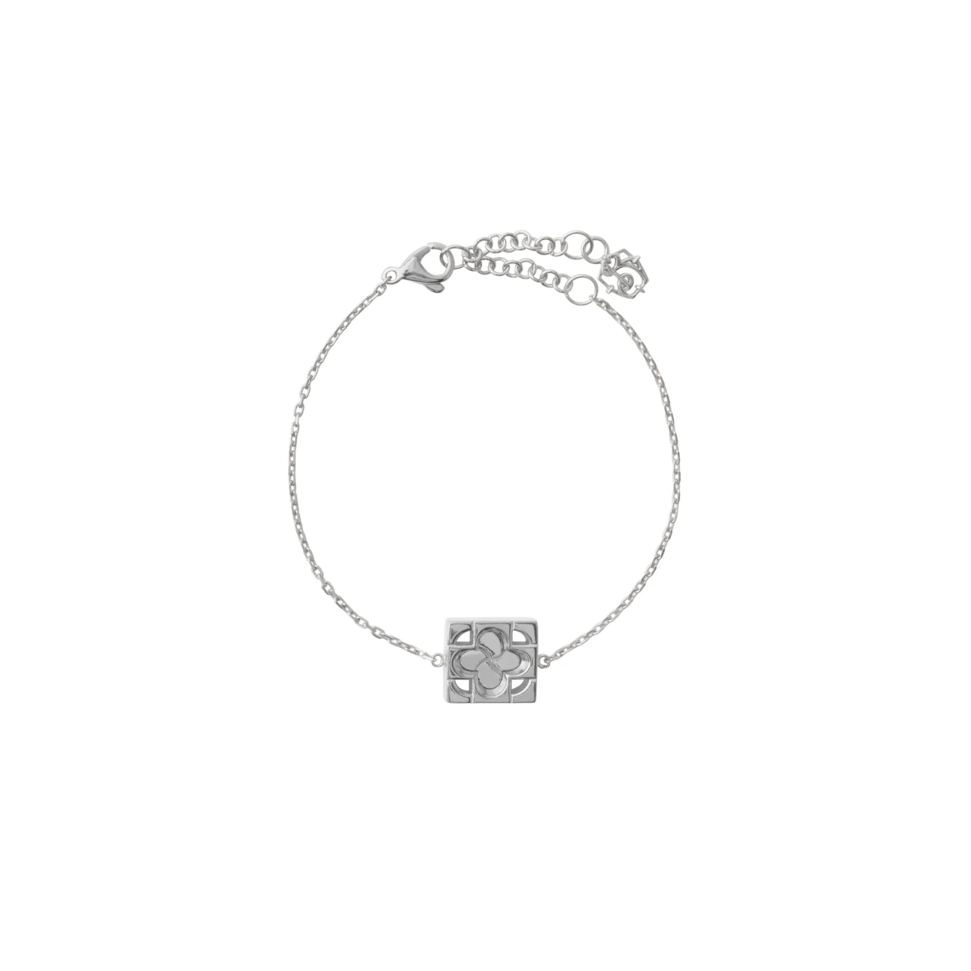 Rose Monogram Bracelet - Silver
