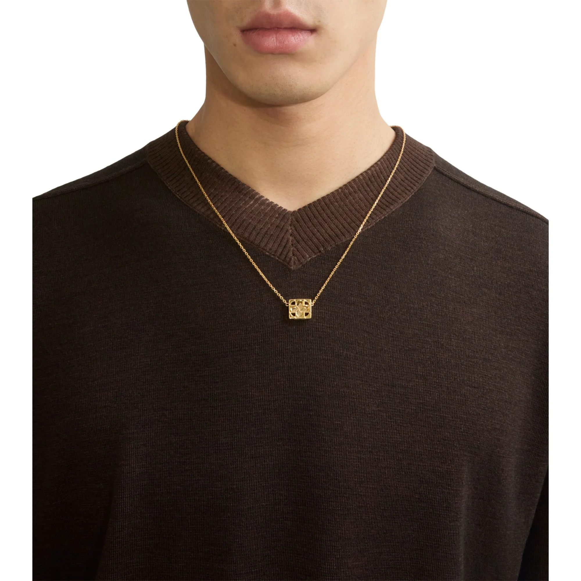 Rose Monogram Necklace - Gold - Image 3