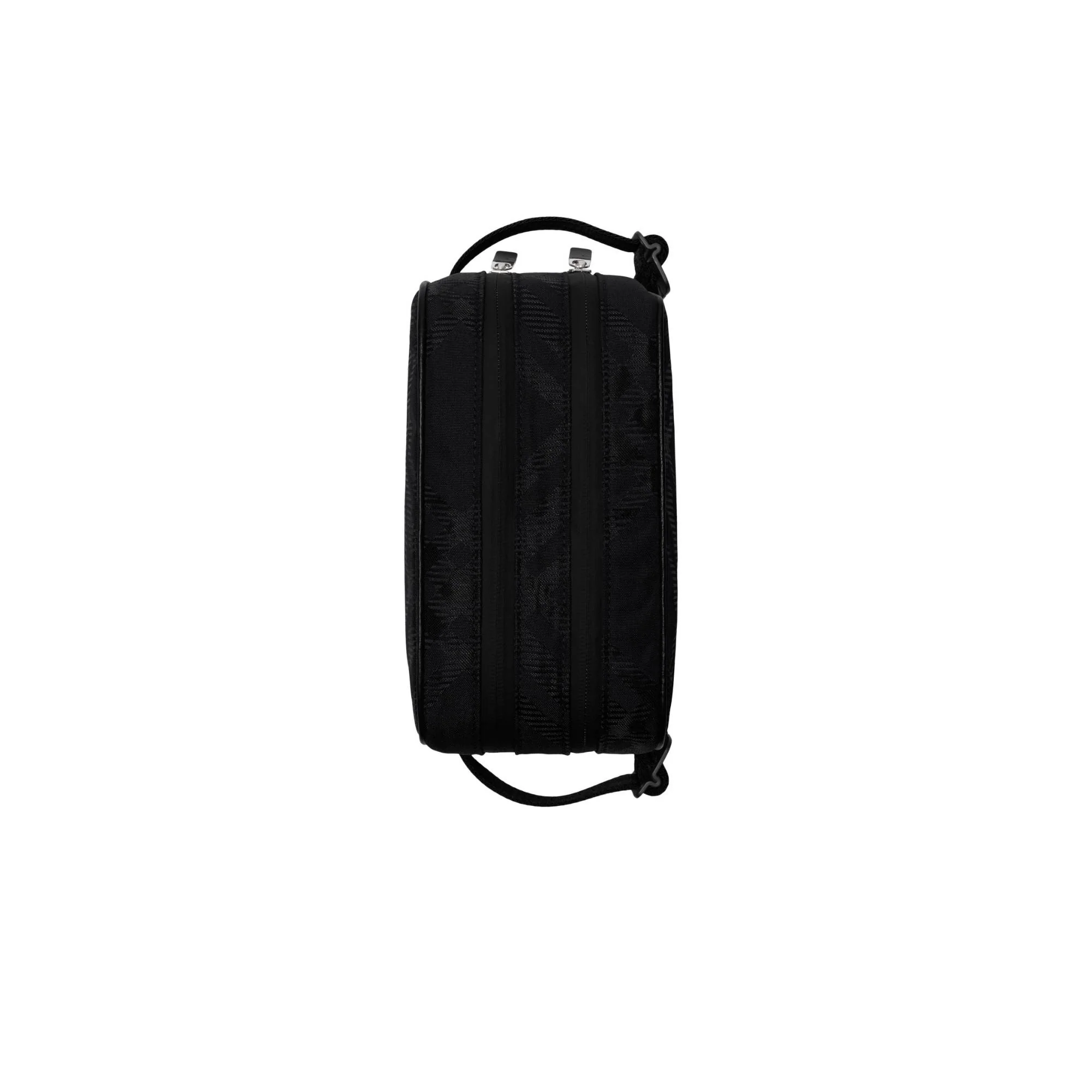Check Jacquard Travel Pouch - Black - Image 5