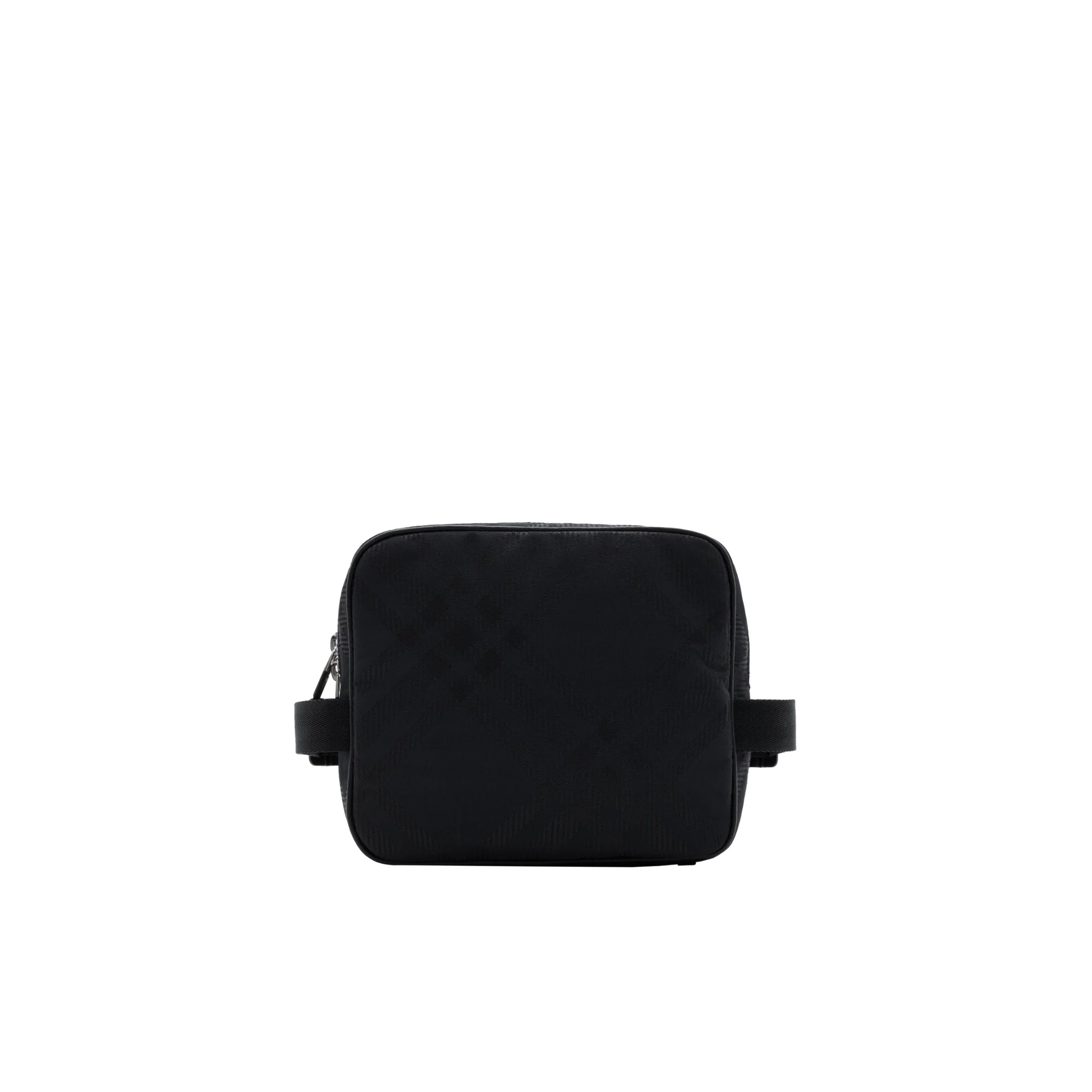 Check Jacquard Travel Pouch - Black