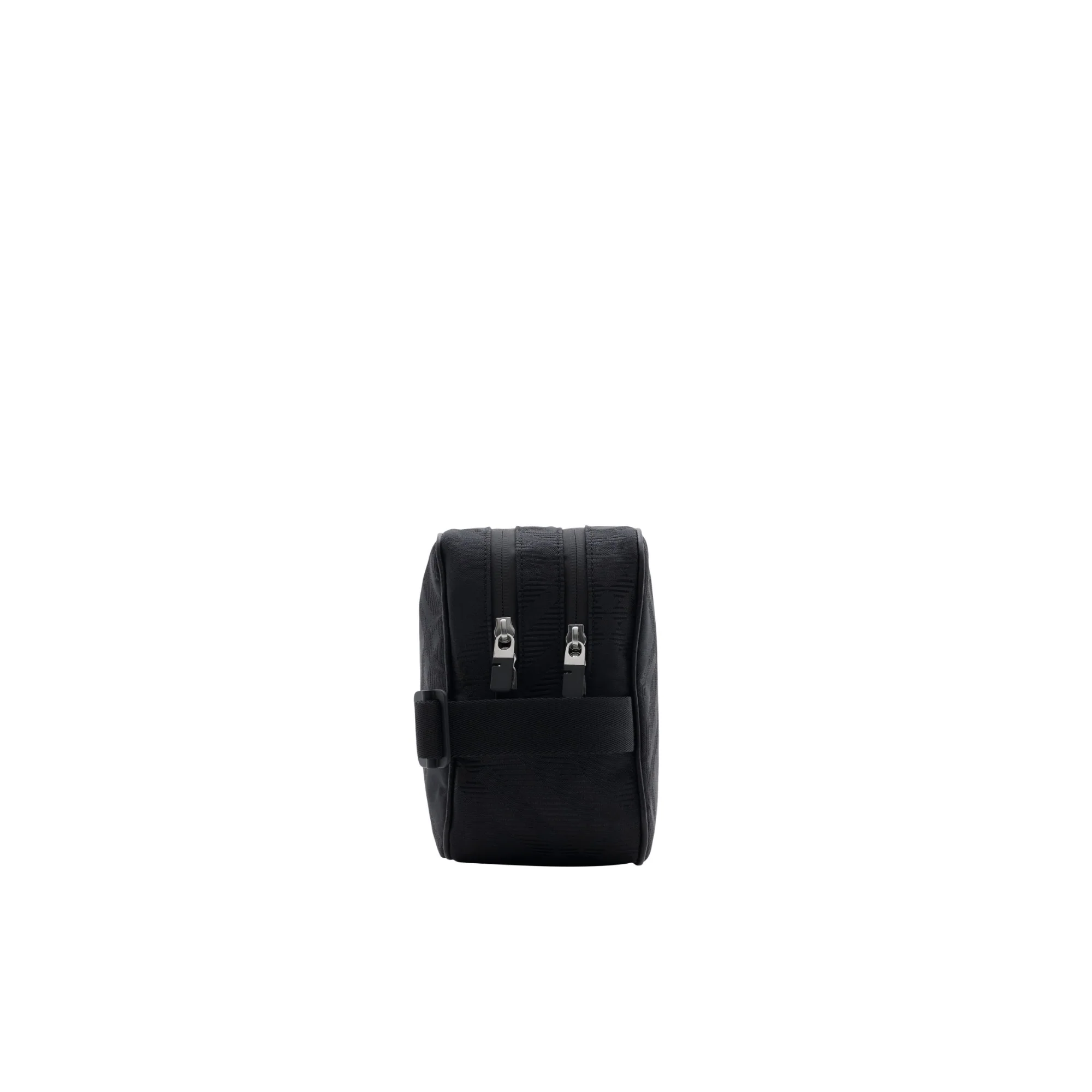 Check Jacquard Travel Pouch - Black - Image 3