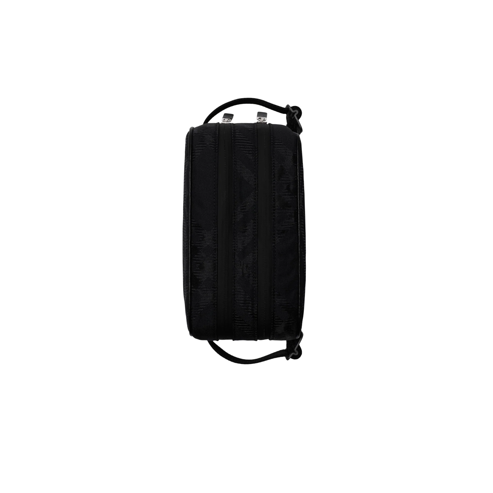 Check Jacquard Travel Pouch - Black - Image 5