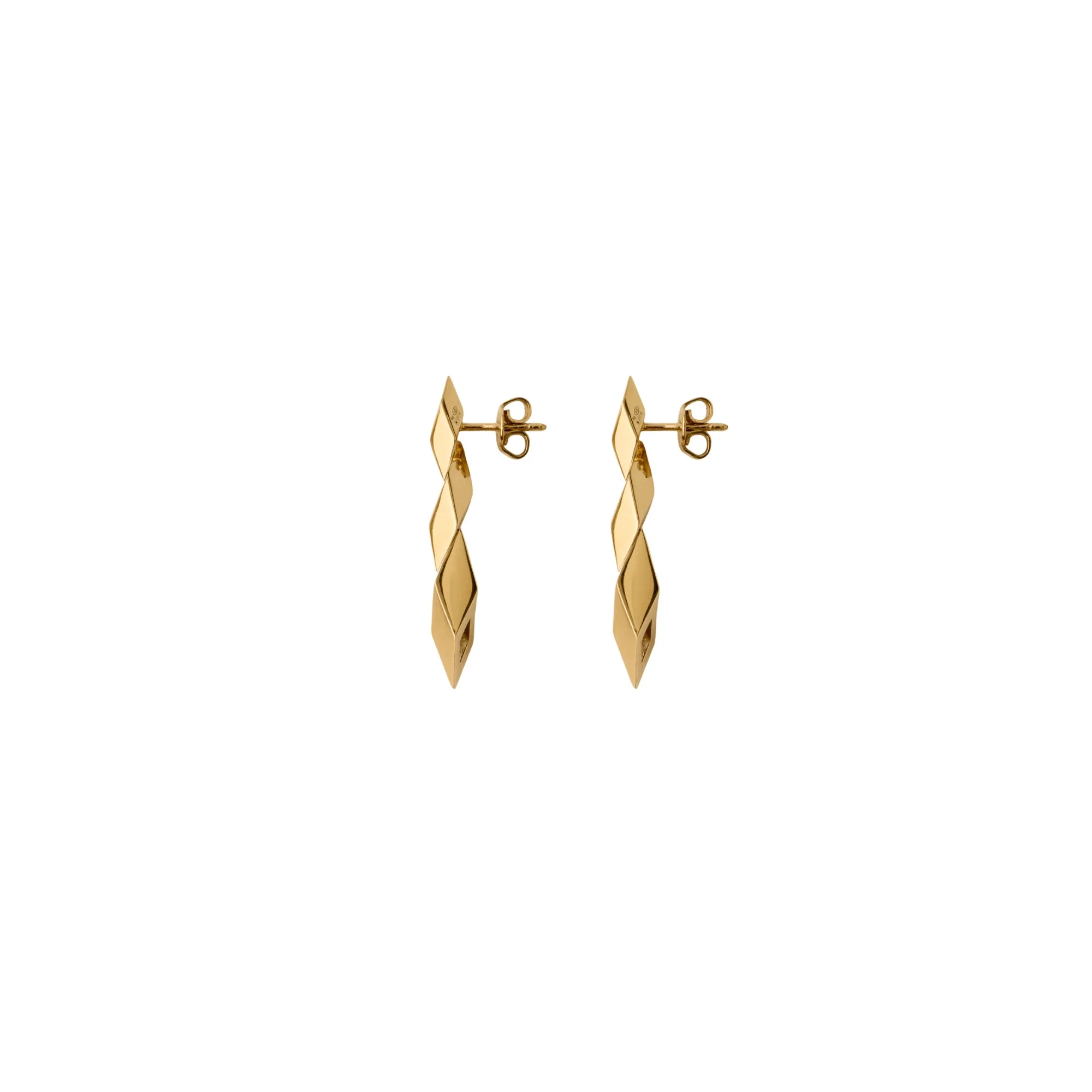 Hollow Drop Earrings - Gold - Image 2