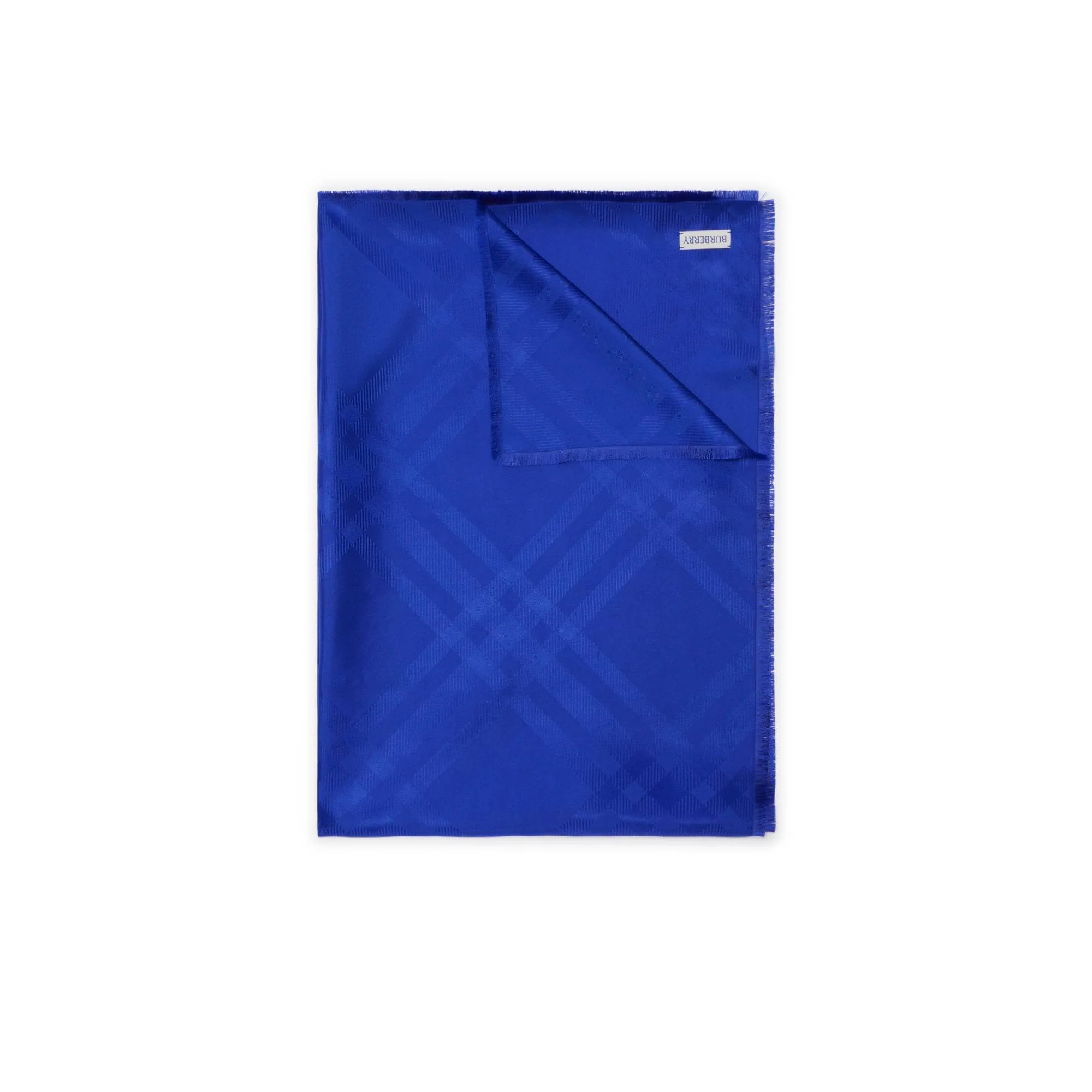 Check Silk Scarf - Knight - Image 7